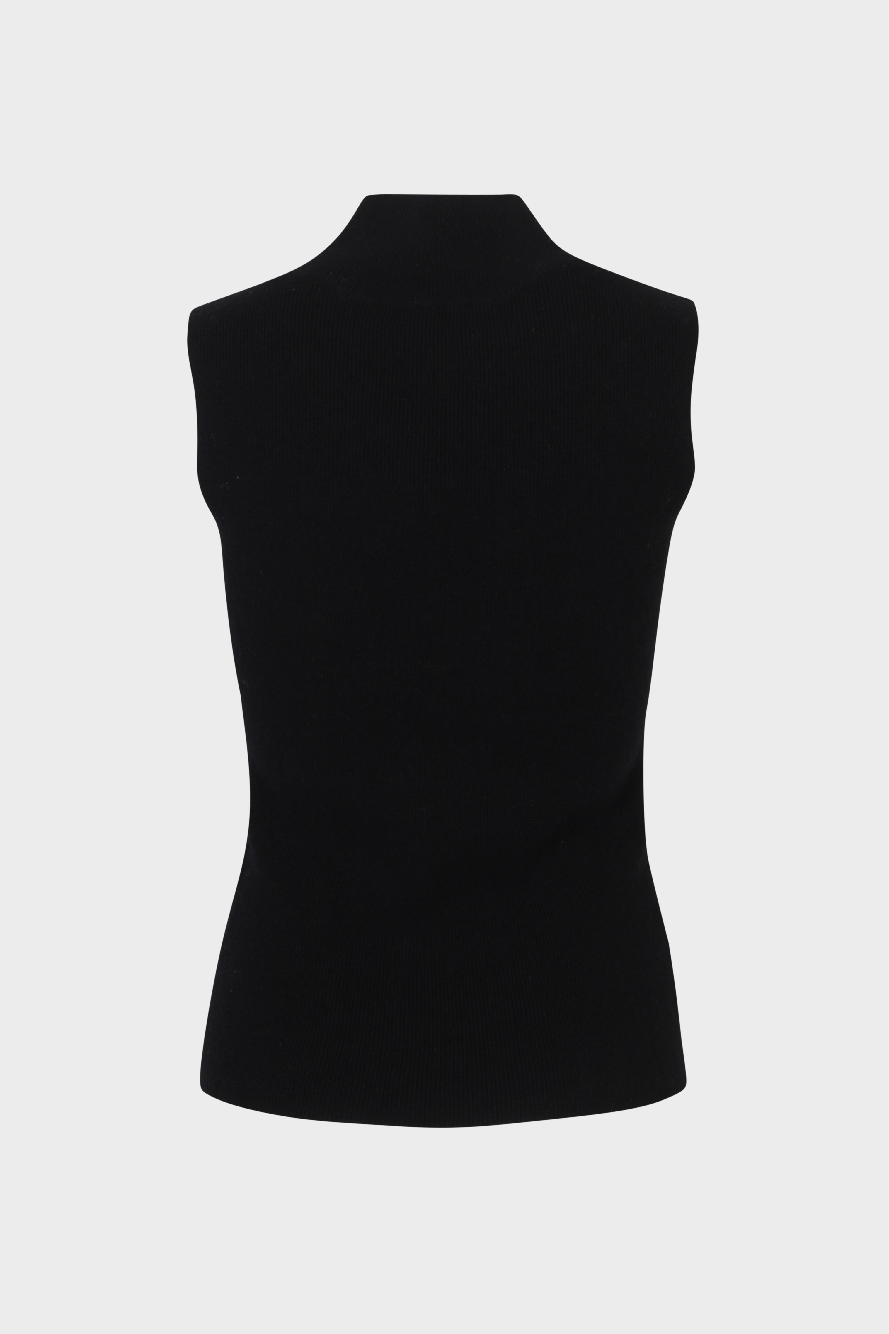 SMINFINITY Sleeveless Knit Turtle Neck in Black XS