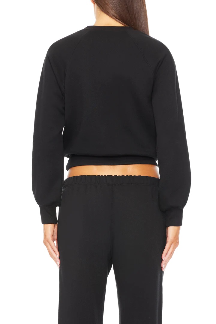 ÉTERNE Raglan Sweatshirt in Black XS