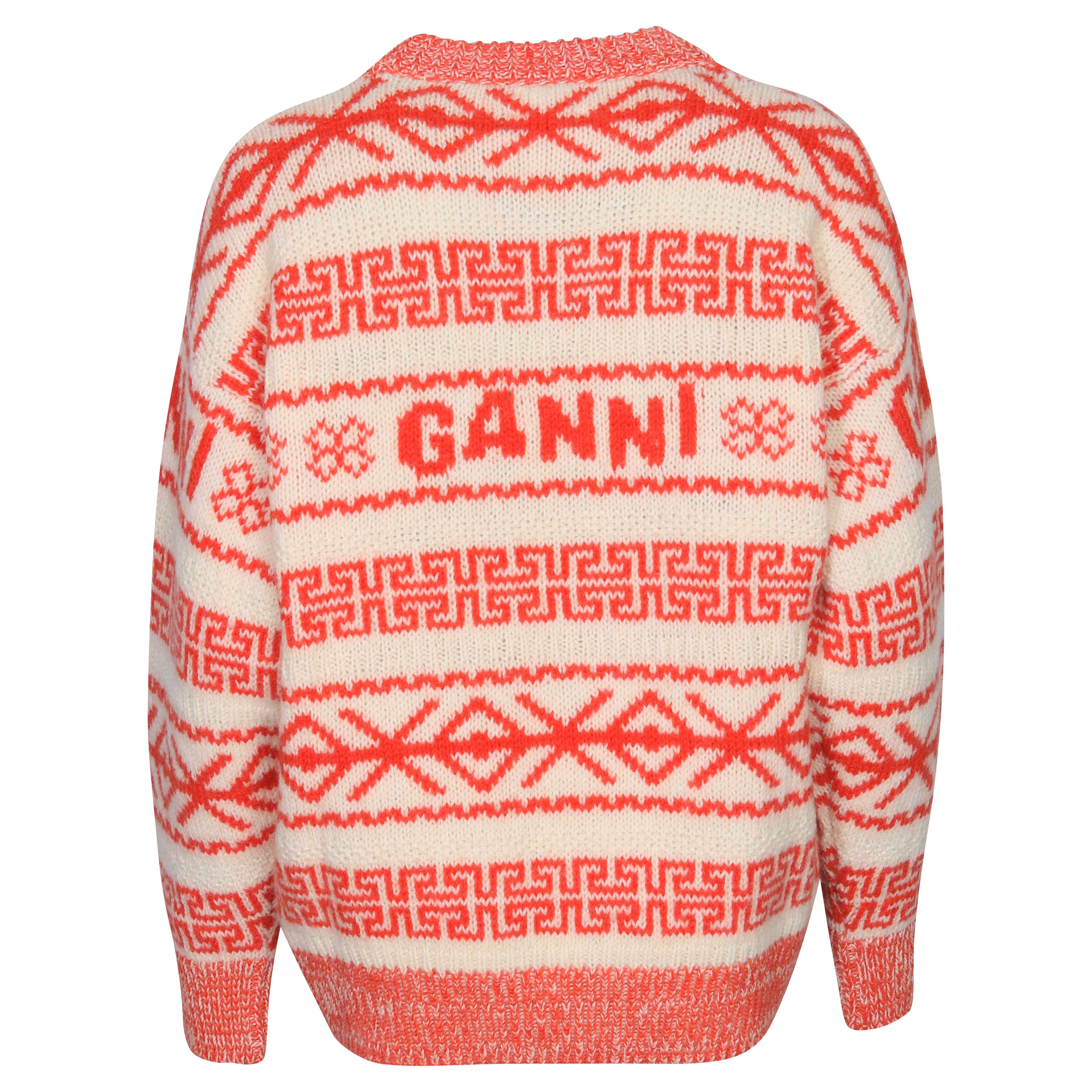 Ganni Knit Sweater in Egret S