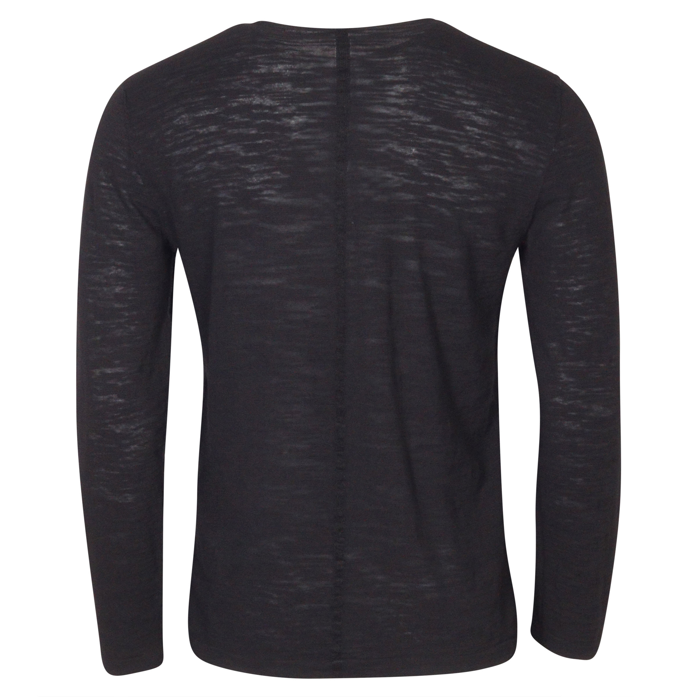 Transit Uomo Linen/Cotton Longsleeve Black