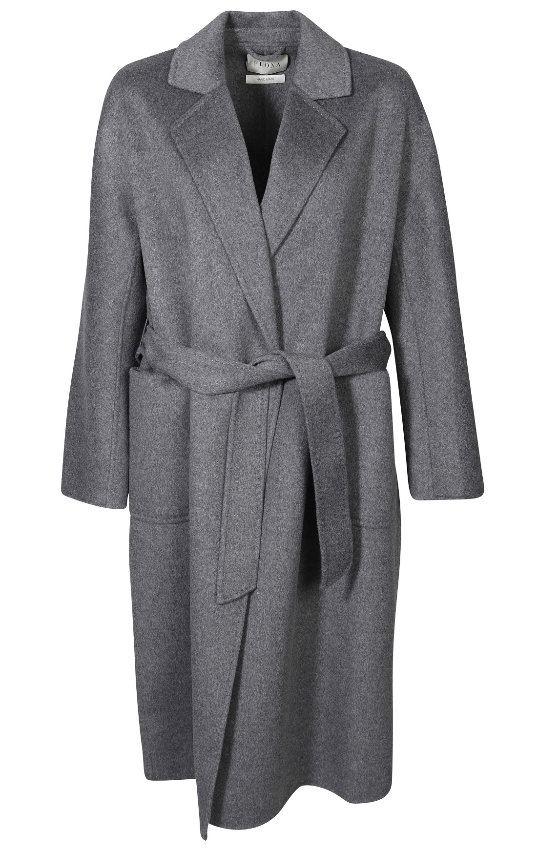 FLONA Wool/Cashmere Coat in Anthrazit M
