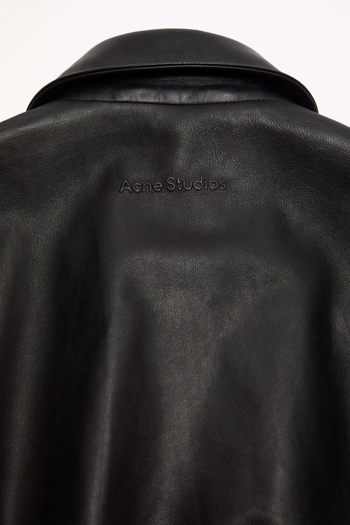 ACNE STUDIOS Cropped Leather Jacket in Black