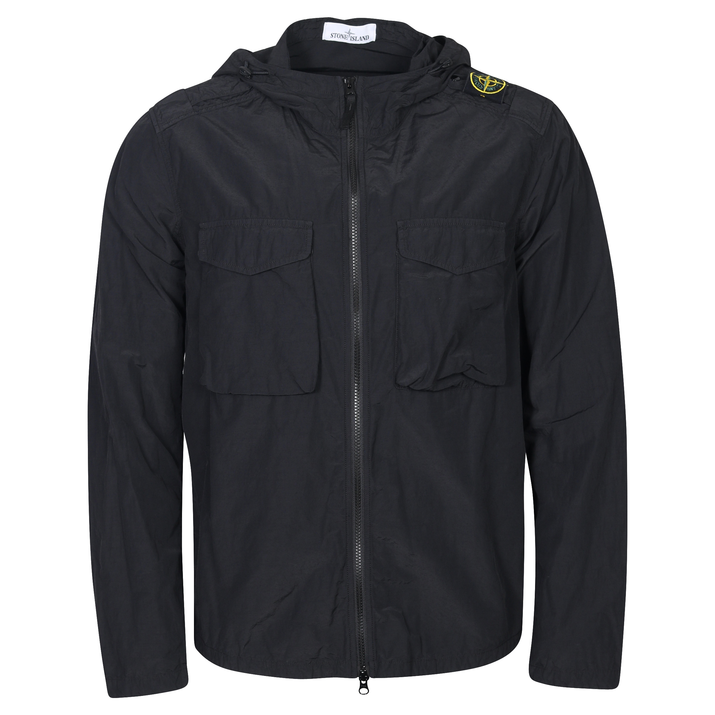 Stone Island Hooded Overshirt Black