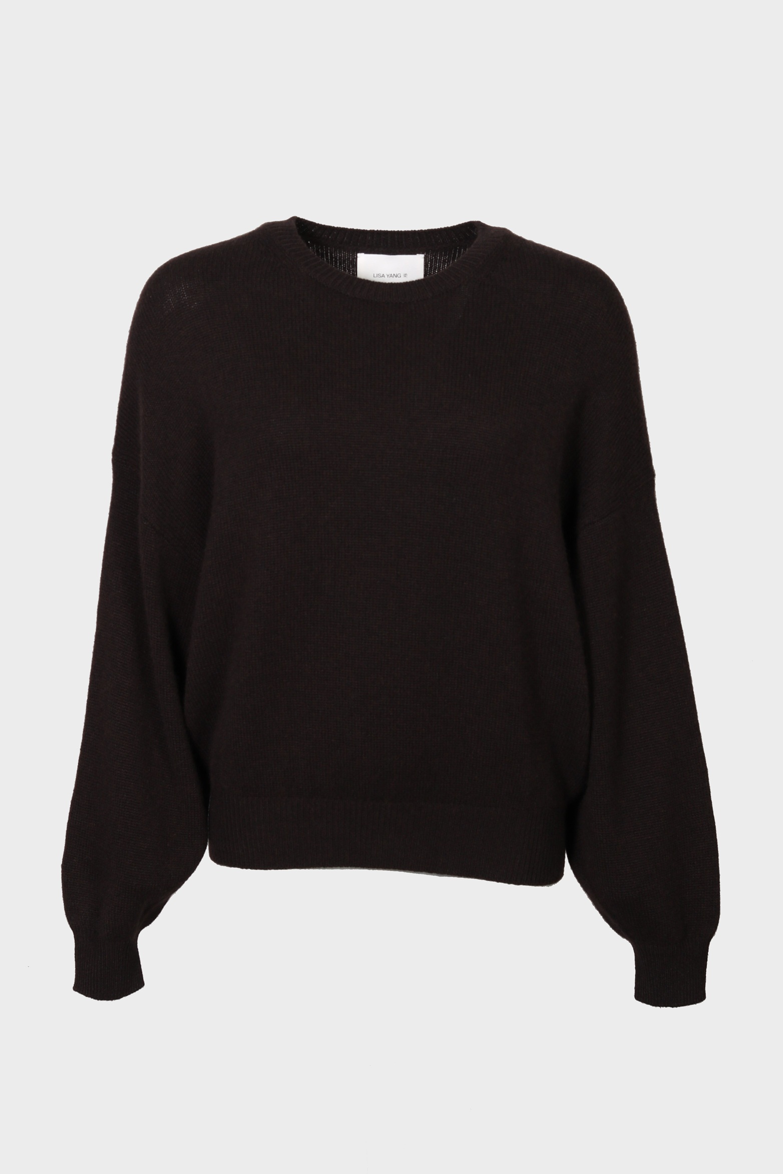 LISA YANG Veira Cashmere Sweater in Dark Oak 2 / M-L