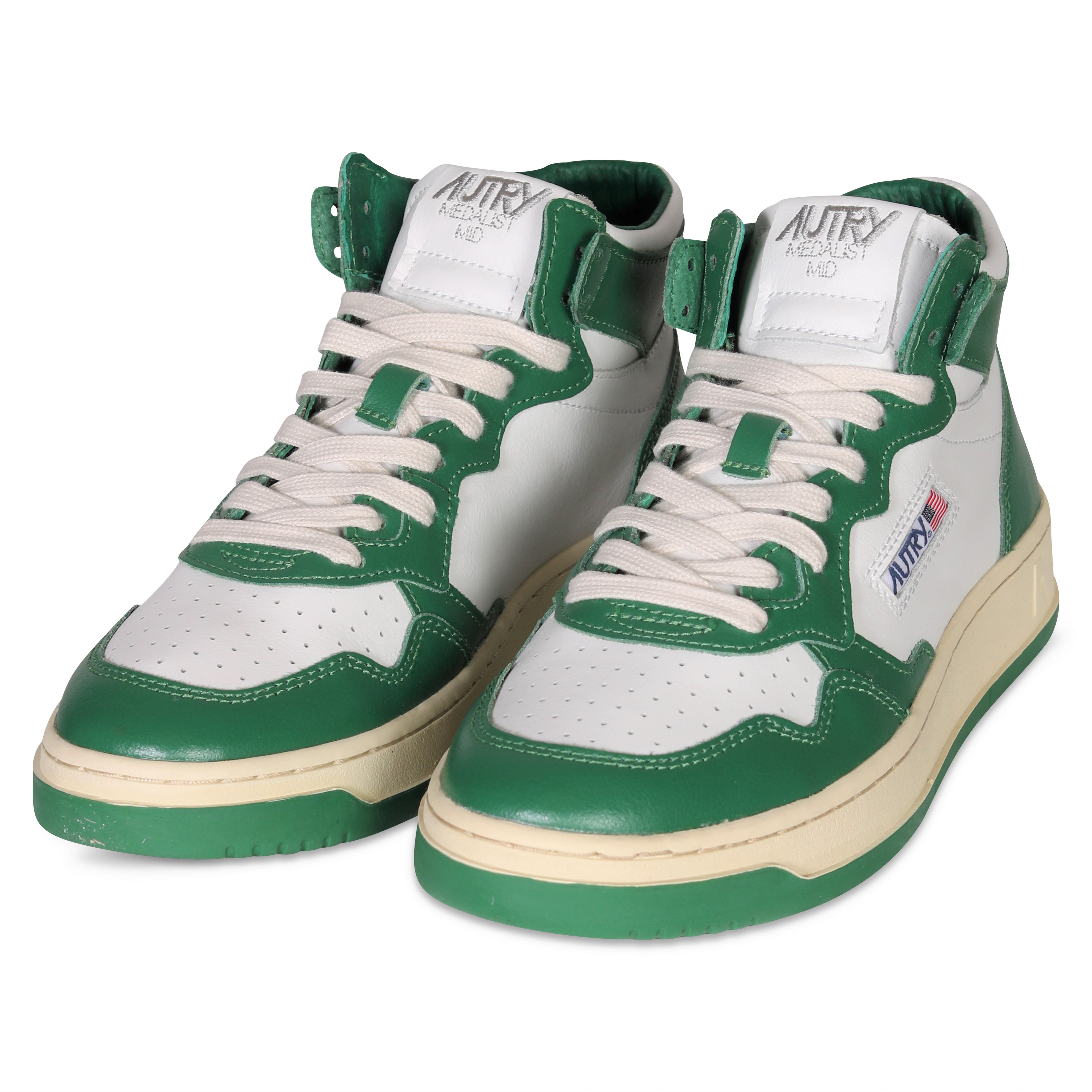 Autry Action Shoes Mid Sneaker White/Green
