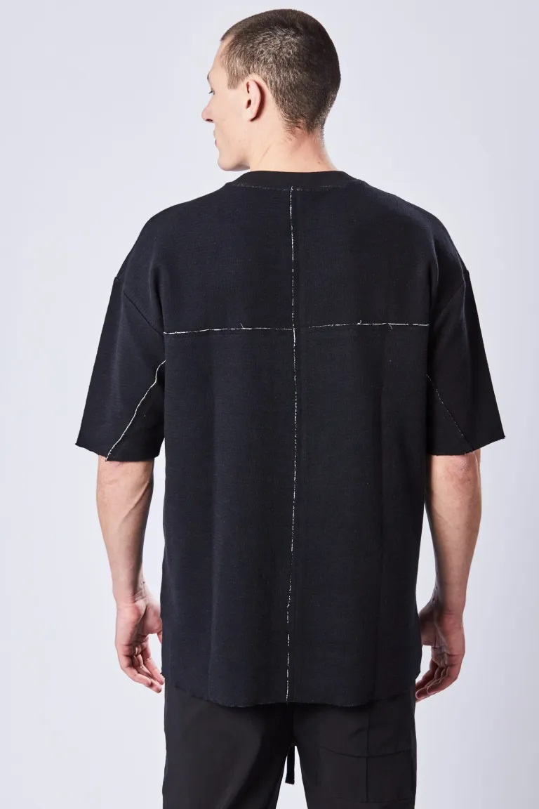 THOM KROM Heavy Cotton T-Shirt in Black XXL