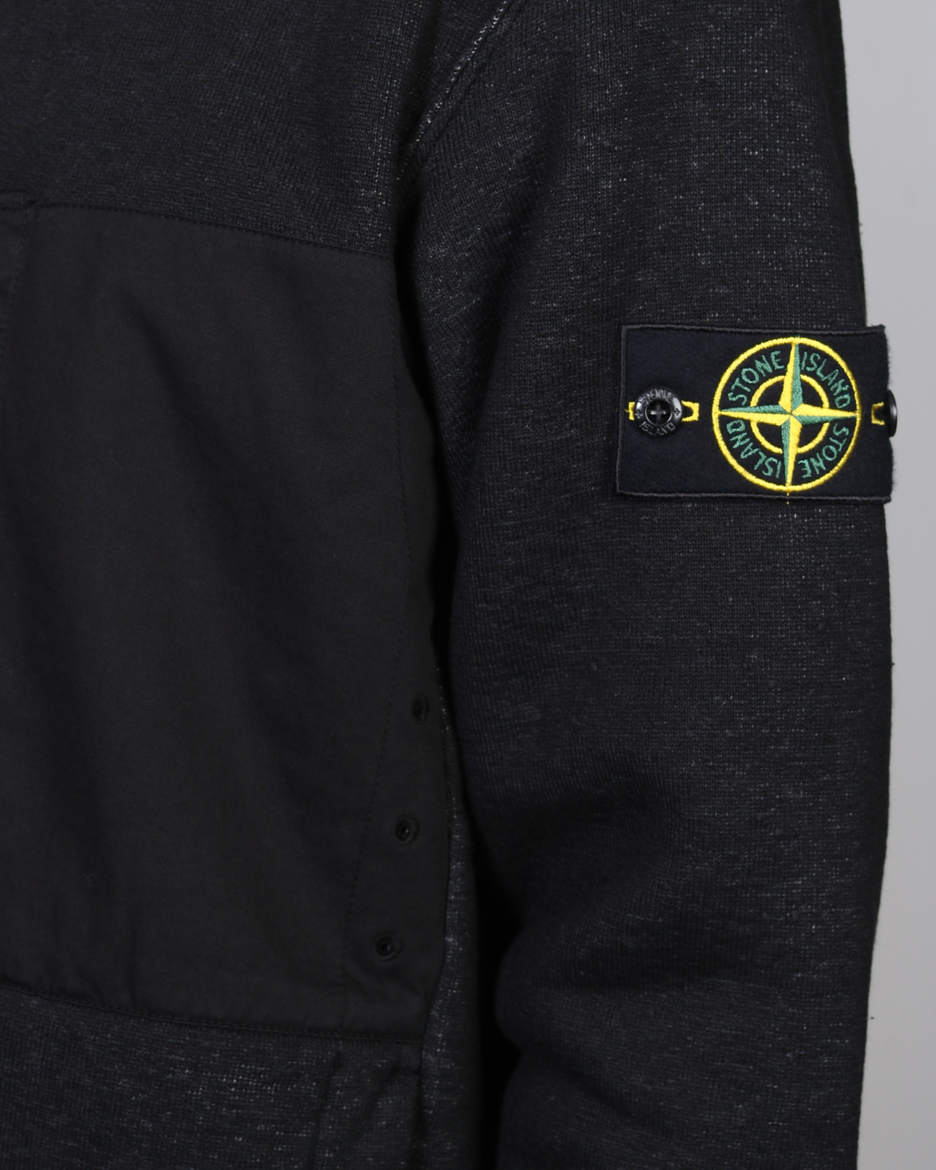 STONE ISLAND Zip Sweat Jacket in Black