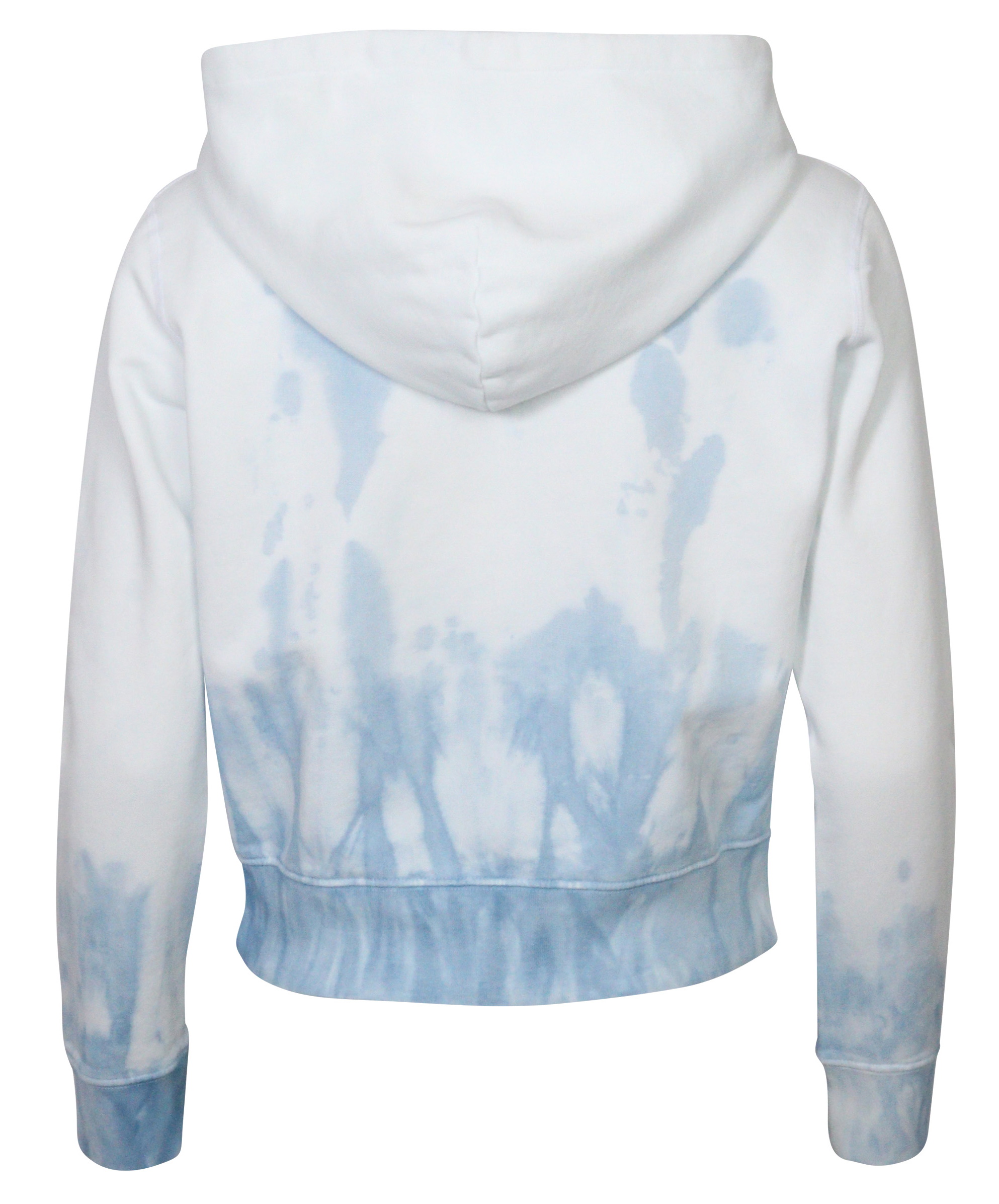 Nili Lotan Zip Hoodie Callie Tie Dye Light Blue