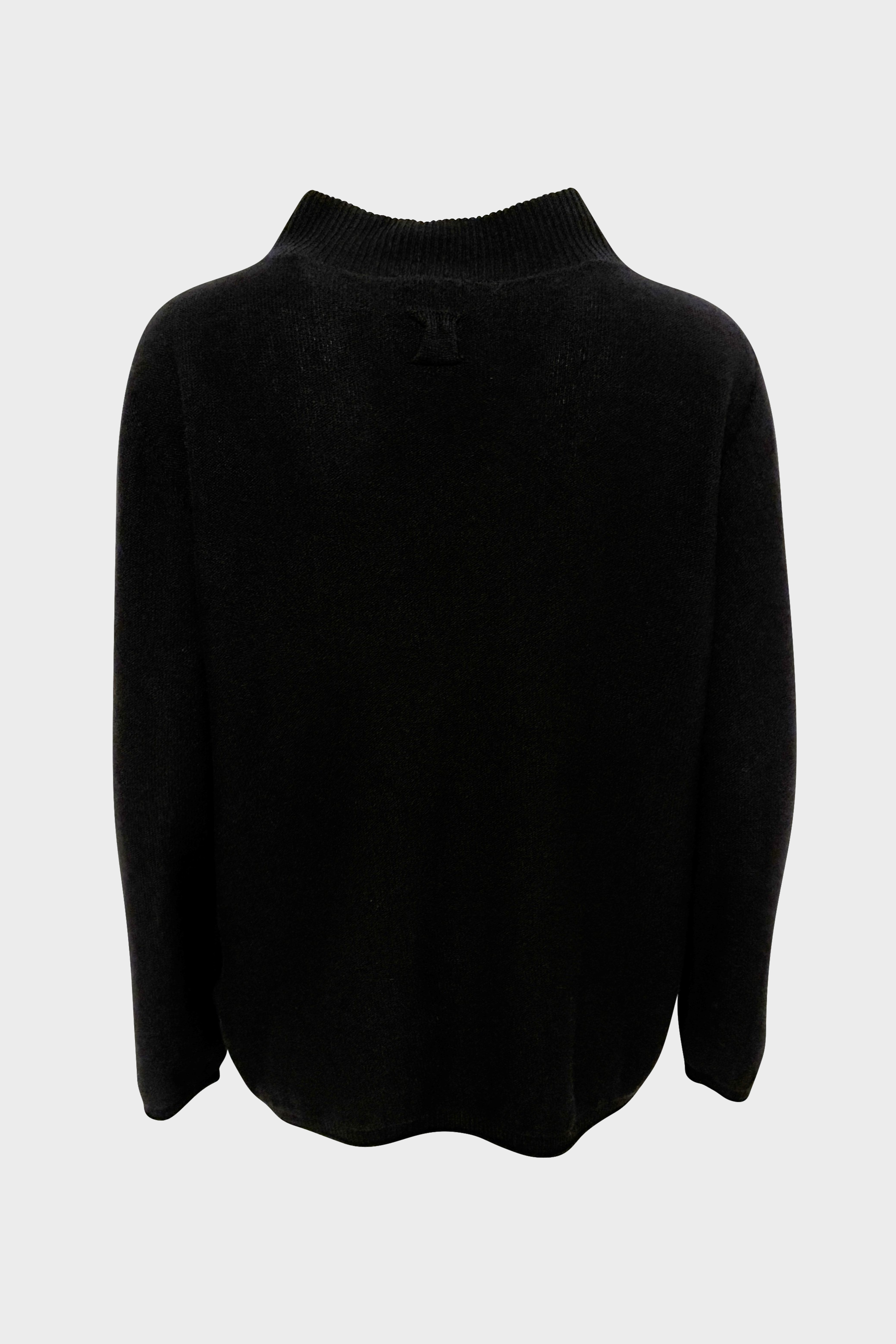 HANNES ROETHER Wool/Cashmere High Neck Pullover in Black