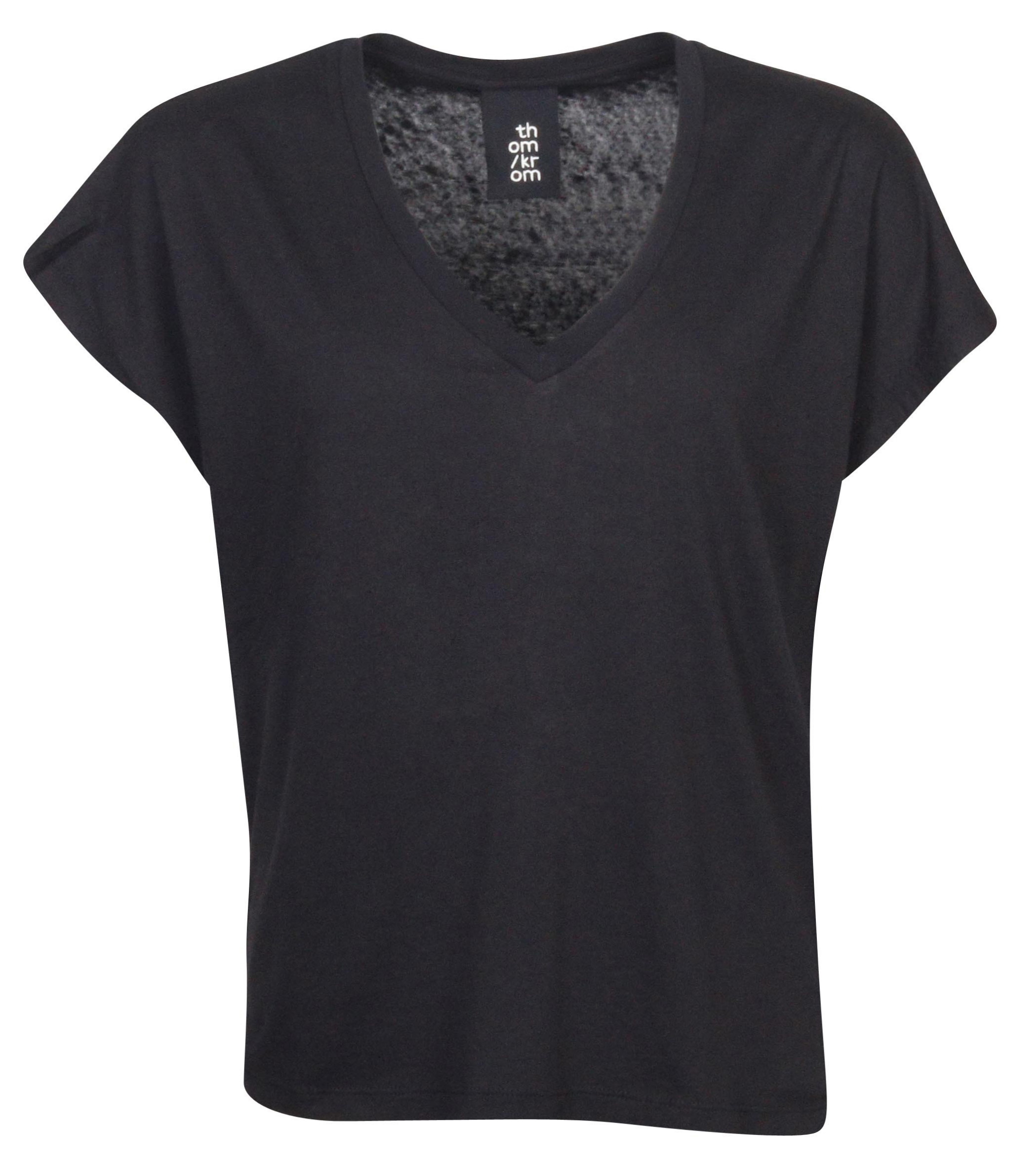 Thom Krom V-Neck T-Shirt Black