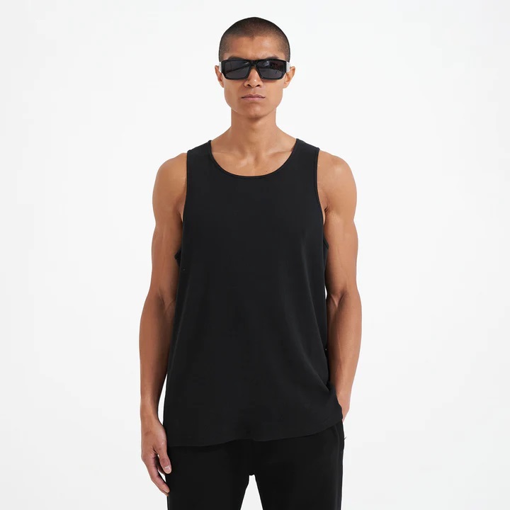 REPRESENT Rib Muscle Shirt in Black S