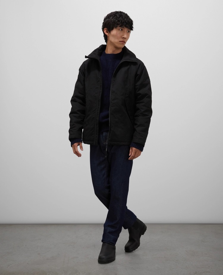 ASPESI Soft Padded Cotton Jacket in Black