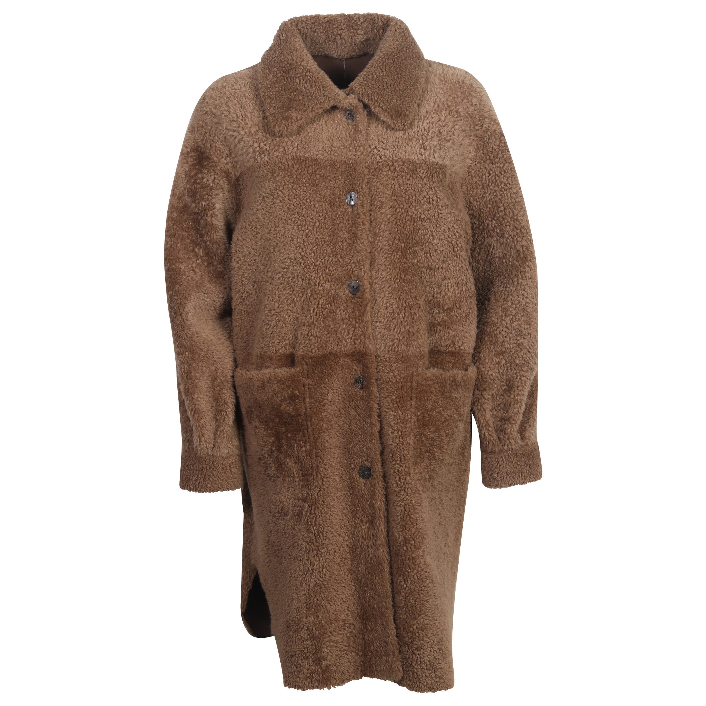 Giorgio Brato Reversible Lamb Leather Coat in Rum