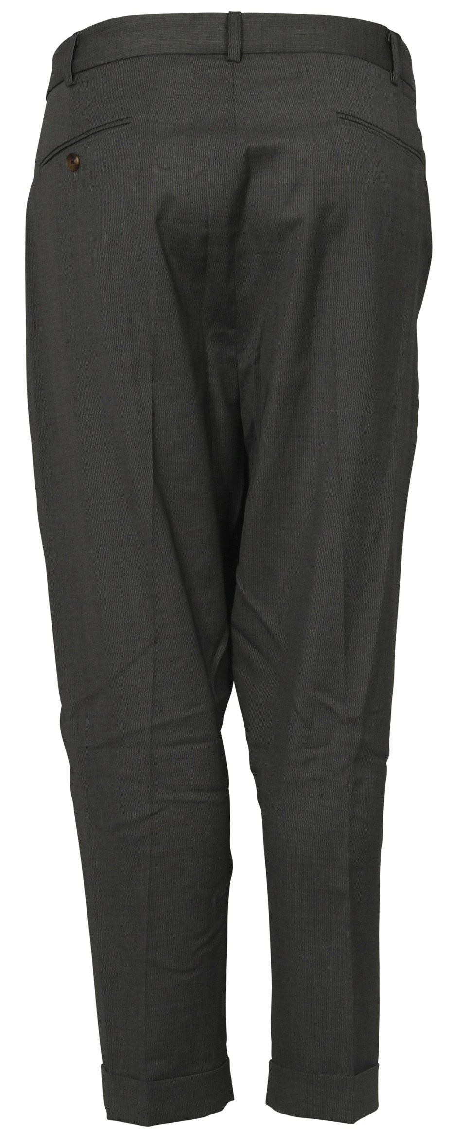 R13 Cropped Triple Pleat Crossover Light Grey