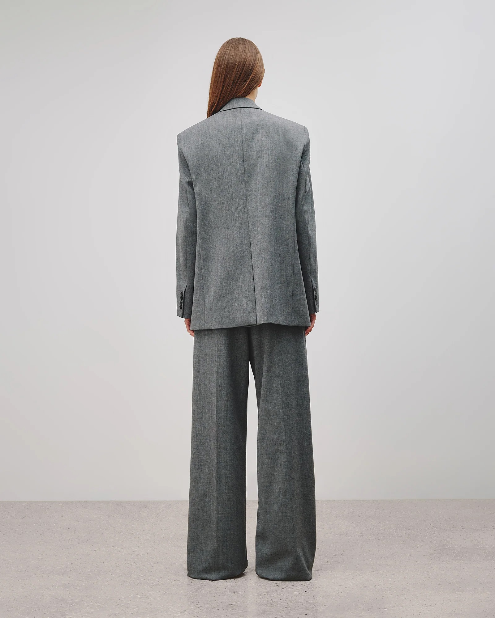 NILI LOTAN Boyfriend Jacket in Heather Grey M/US4