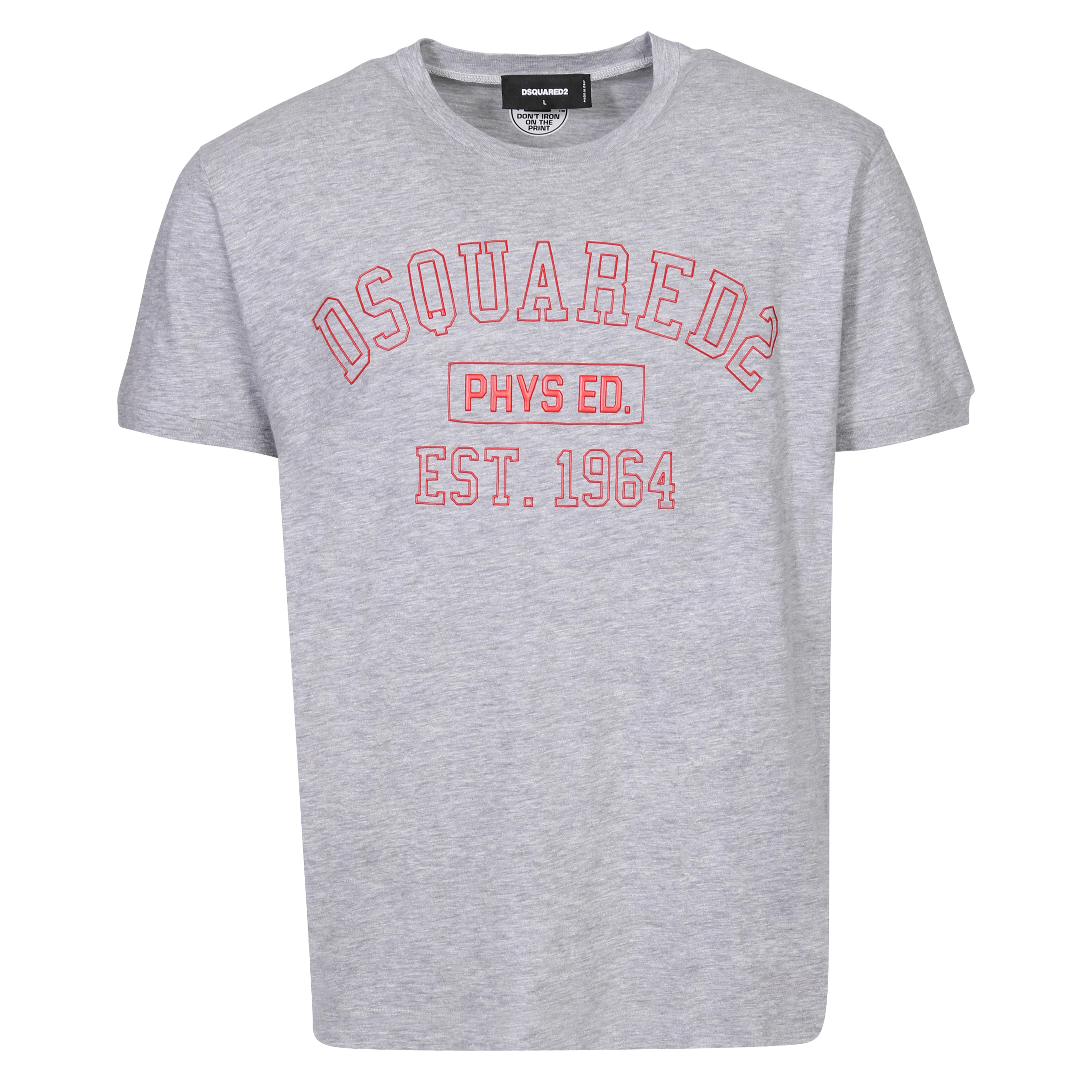 Dsquared D2 Phys Ed T-Shirt in Grey Melange