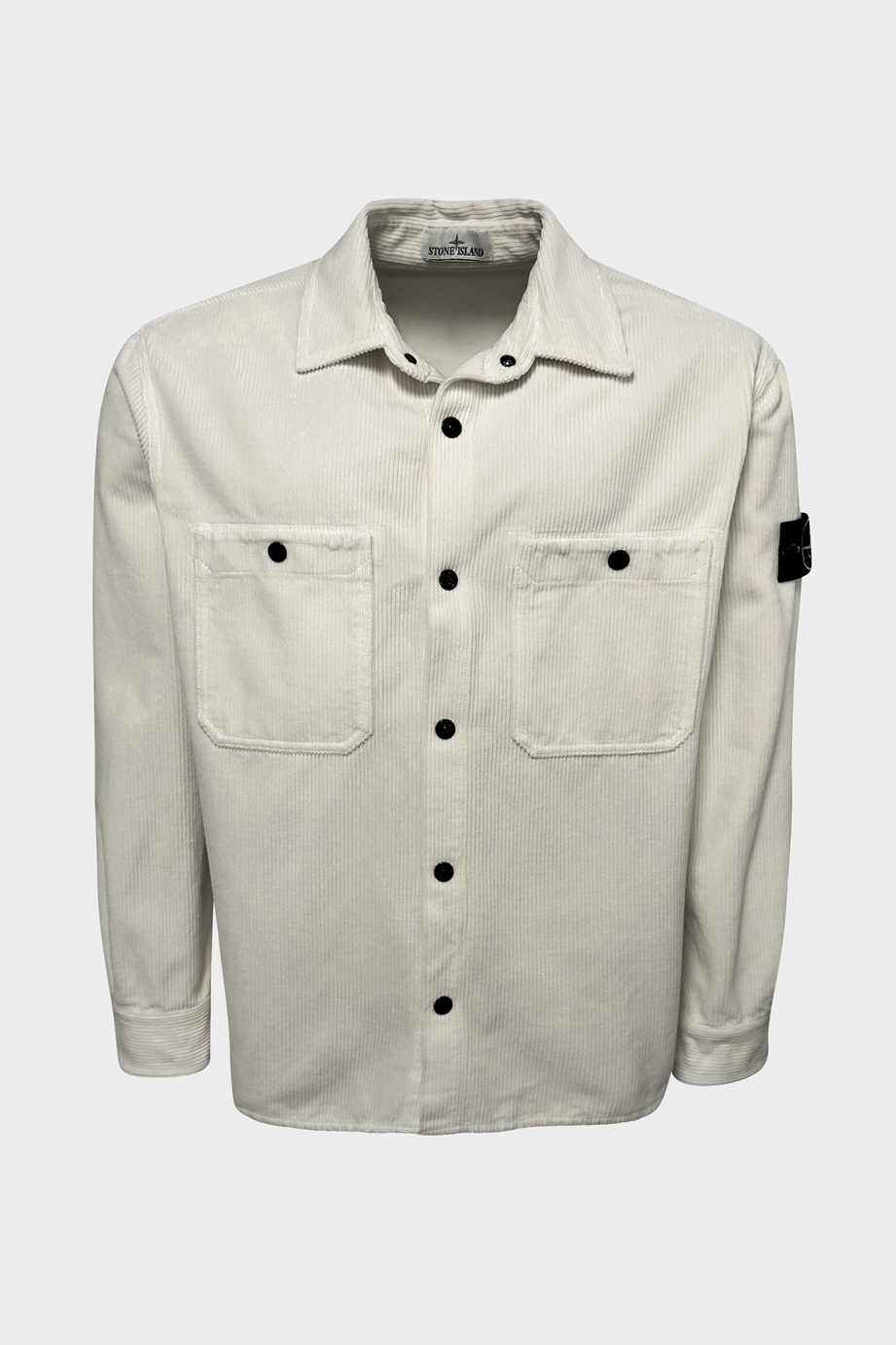 STONE ISLAND Corduroy Overshirt in Creme