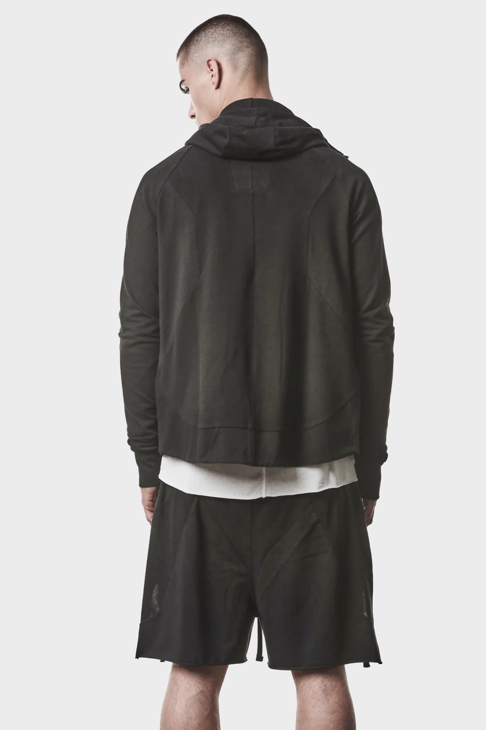 THOM KROM Zip Hoodie in Black