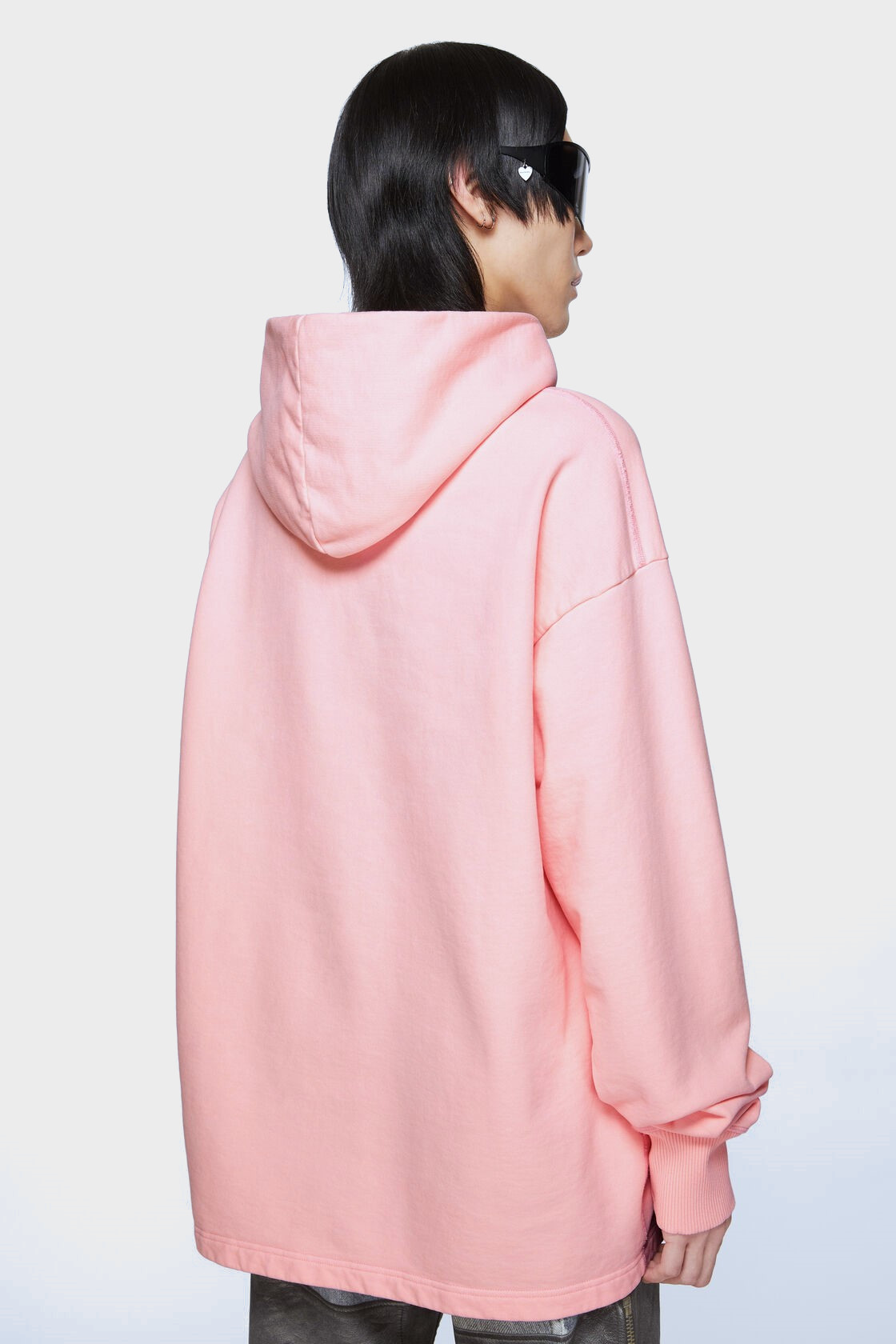 ACNE STUDIOS Stamp Oversize Sweathoodie in Pale Pink S