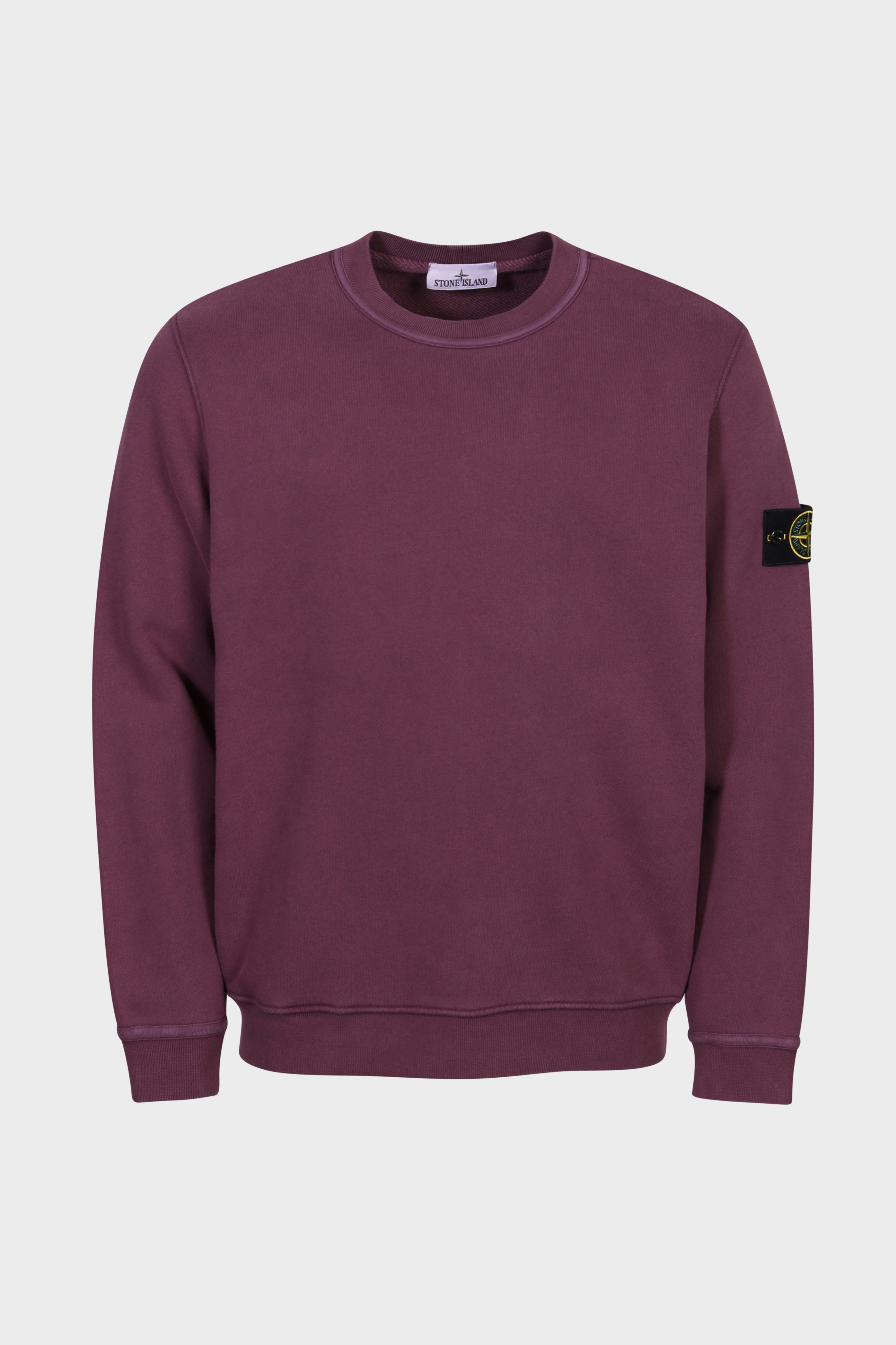 STONE ISLAND Heavy Cotton Sweatshirt in Washed Aubergine L