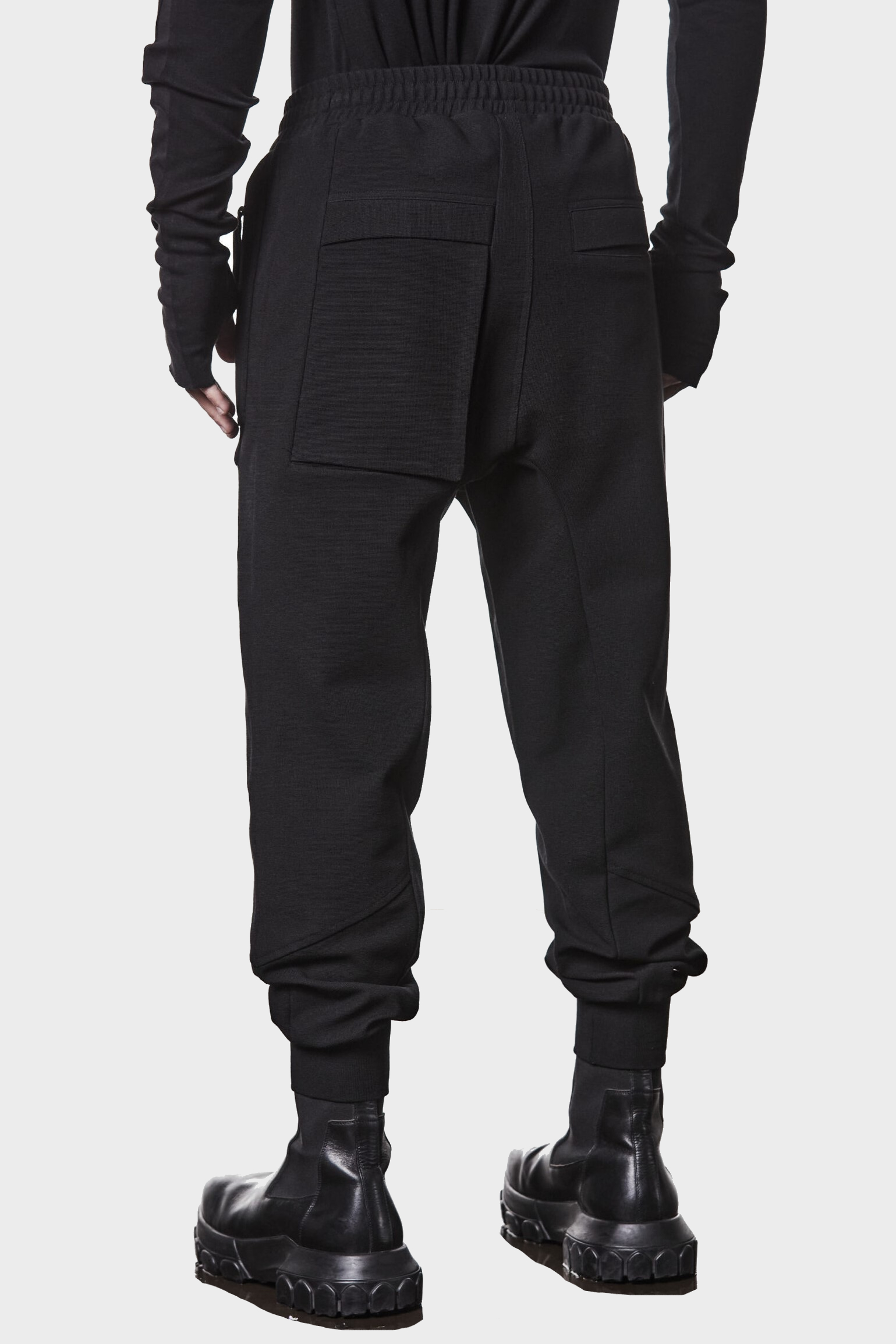 THOM KROM Woven Drop Crotch Pant in Black