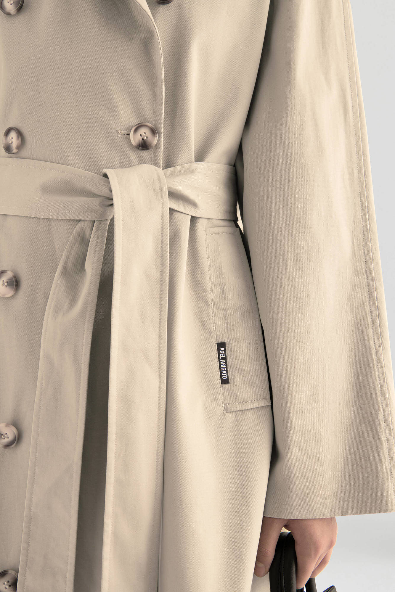 AXEL ARIGATO Globe Summer Coat in Dark Beige L