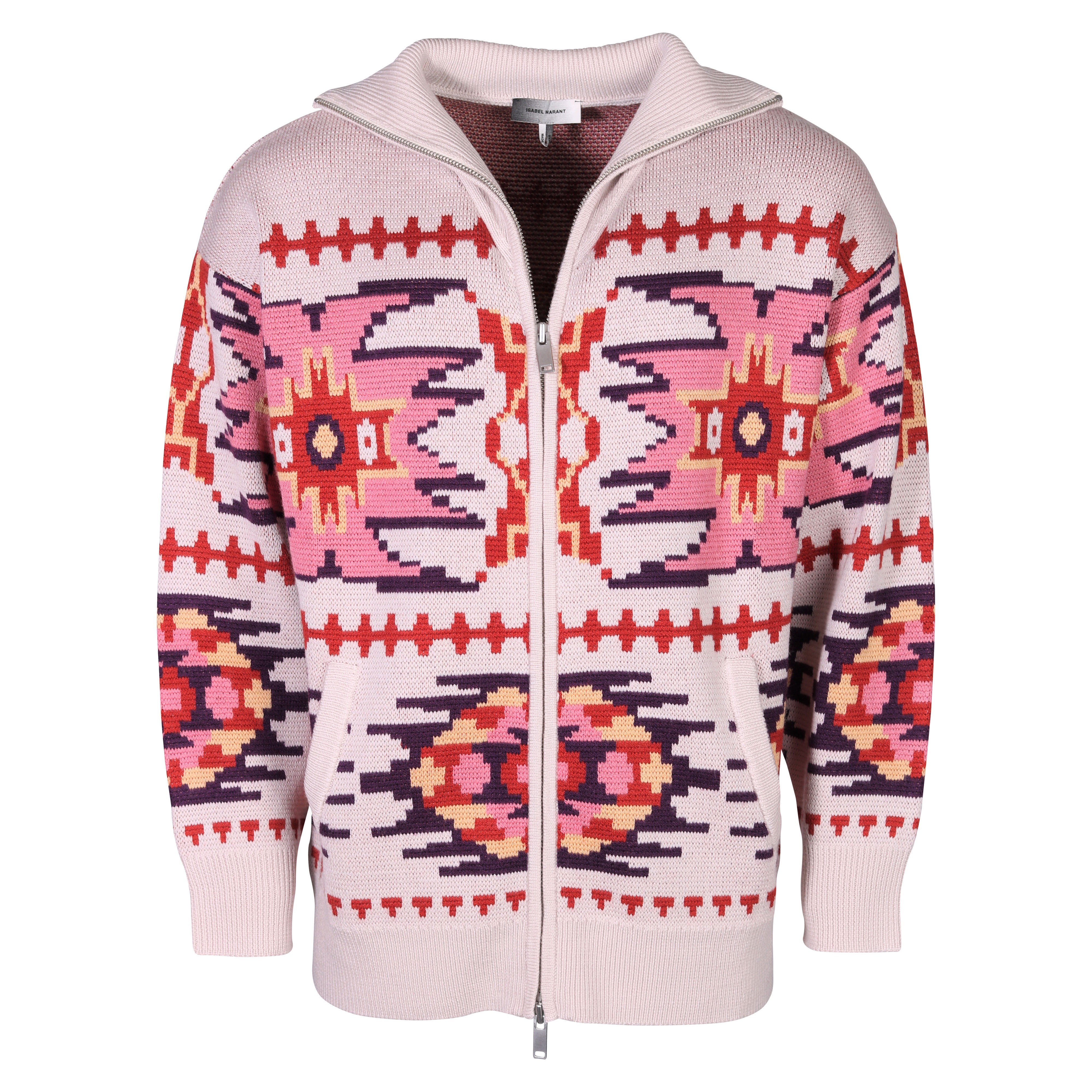 Isabel Marant Knit Cardigan Micka Ecru Multicolour XL