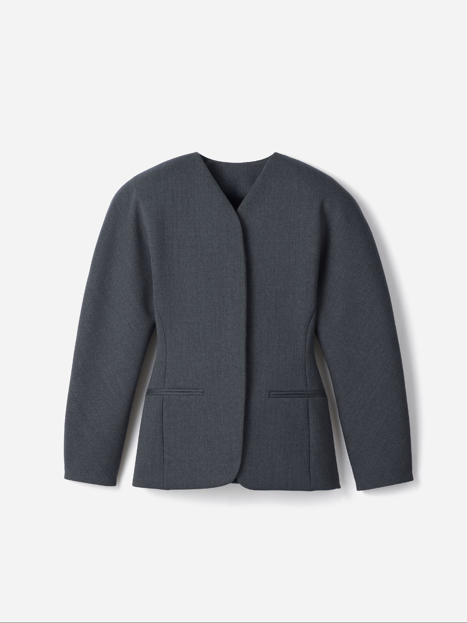 JACQUEMUS Ovalo Blazer in Dark Grey