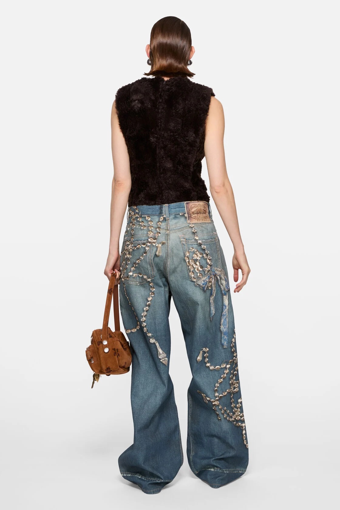 ACNE STUDIOS 1981 Trompe-l'oeil-Print Baggy Jeans in Petite Length