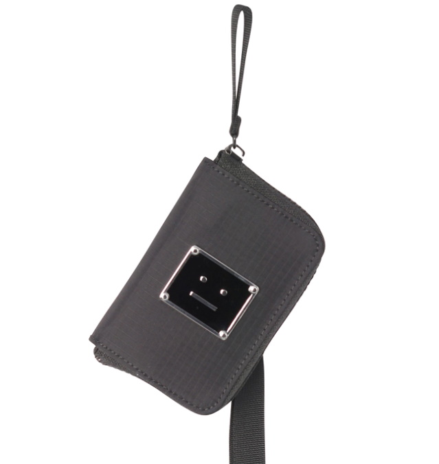 Unisex Acne Studios Wallet Bag Acton Plaque Face Black