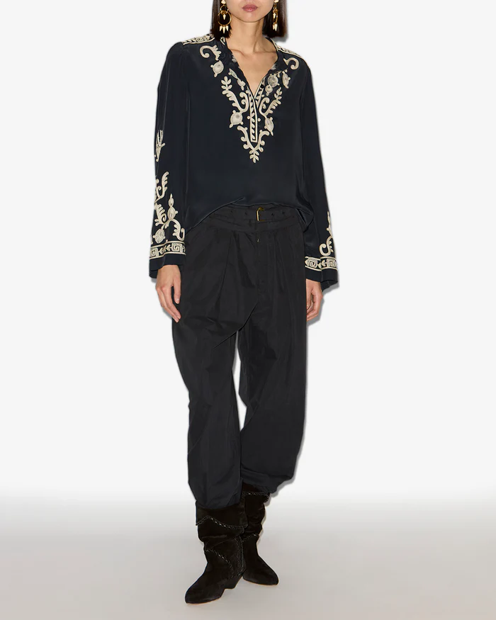 ISABEL MARANT ÉTOILE Viscose Blouse in Black