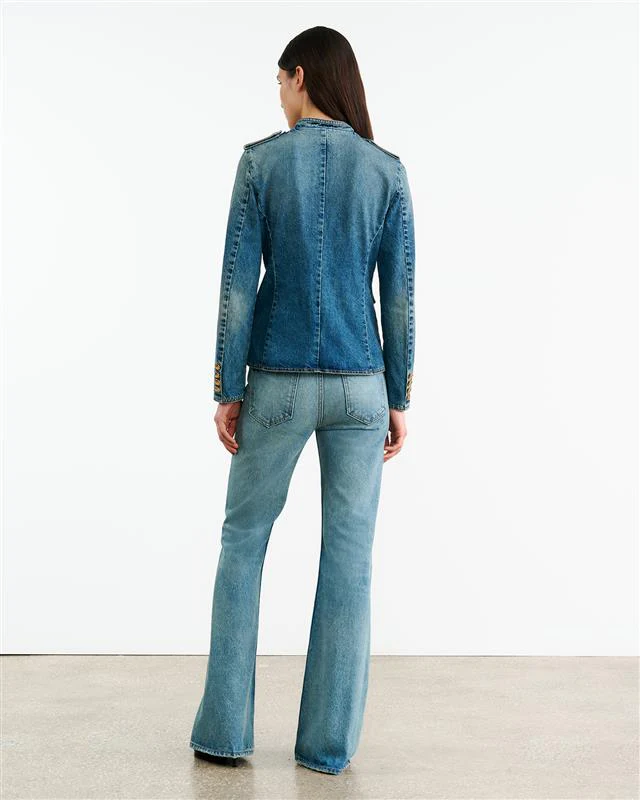 NILI LOTAN Geraldine Denim Jacket in Simon Wash NILI LOTAN Geraldine Denim Jacket in Simon Wash