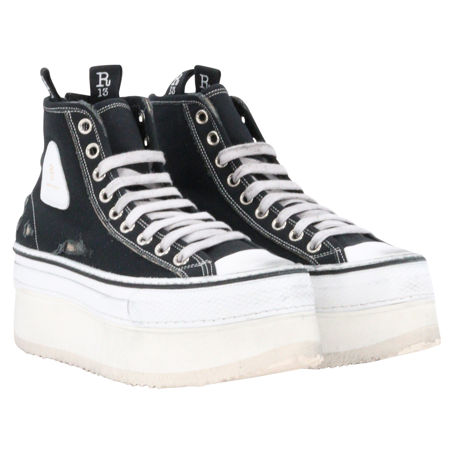 R13 Platform High Top Sneaker Black 39