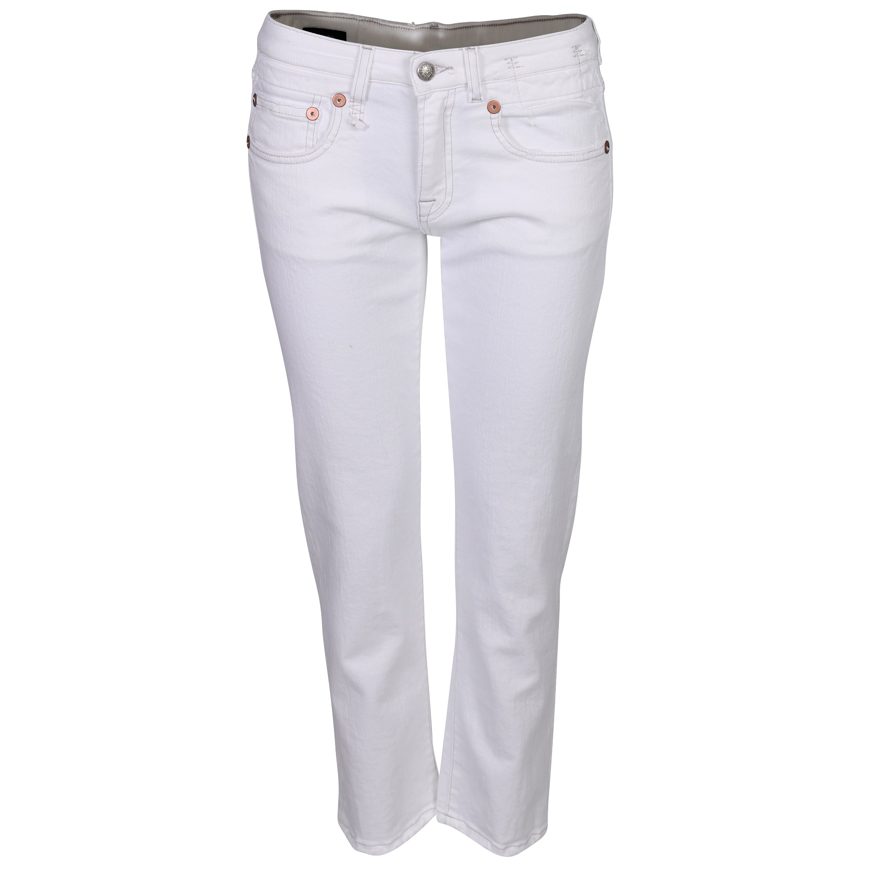 R13 Boy Straight Jeans in Bale White