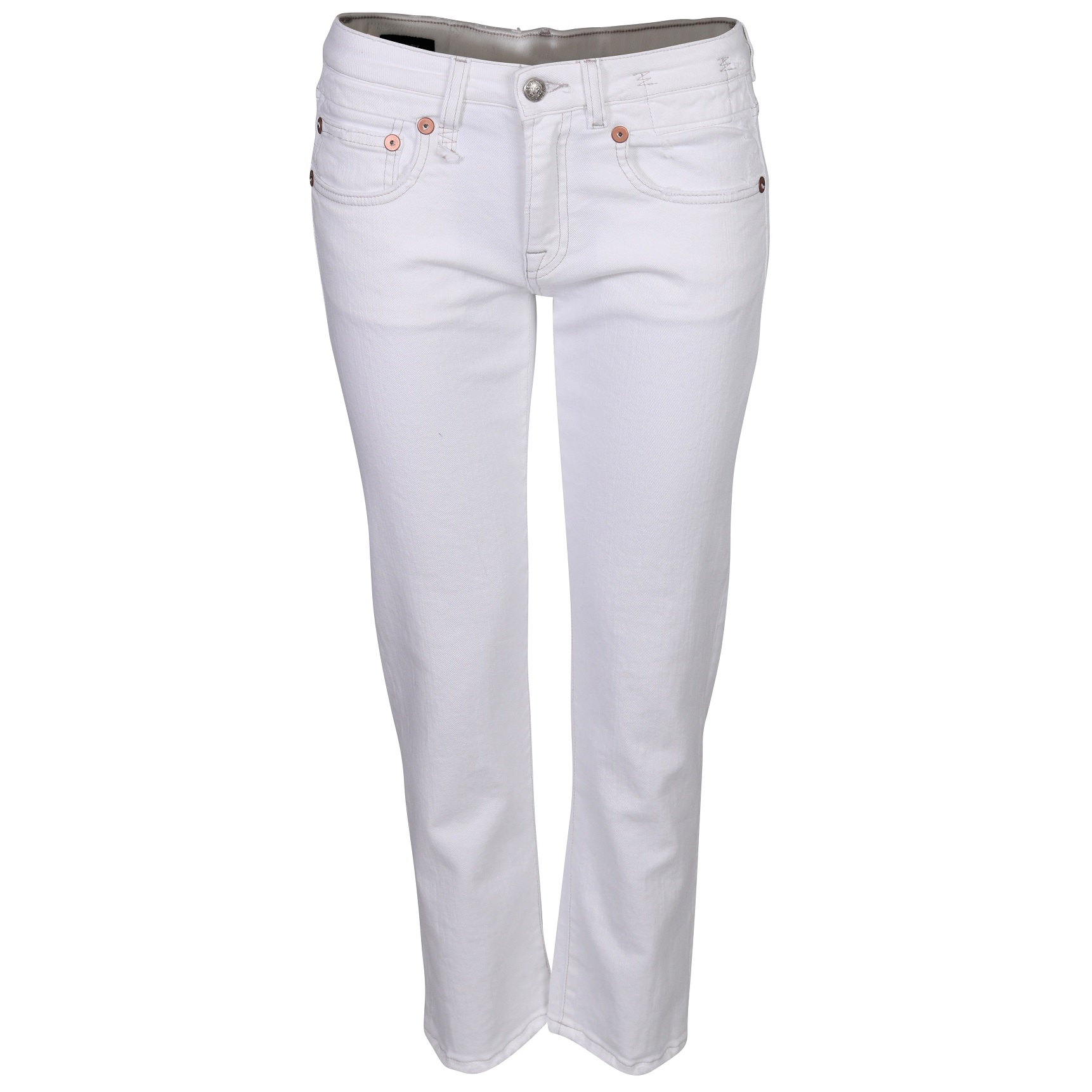 R13 Boy Straight Jeans in Bale White 25