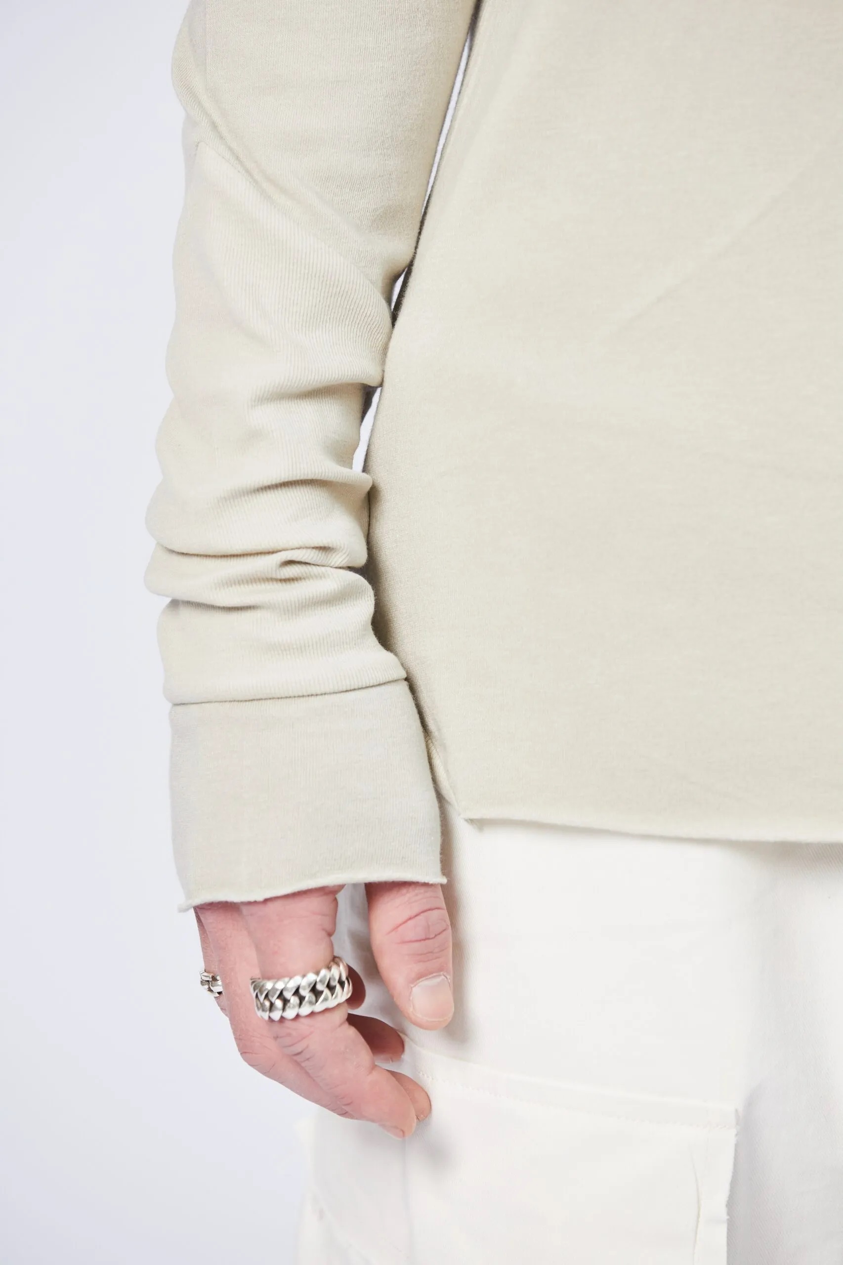 THOM KROM Longsleeve in Sand Shell XL