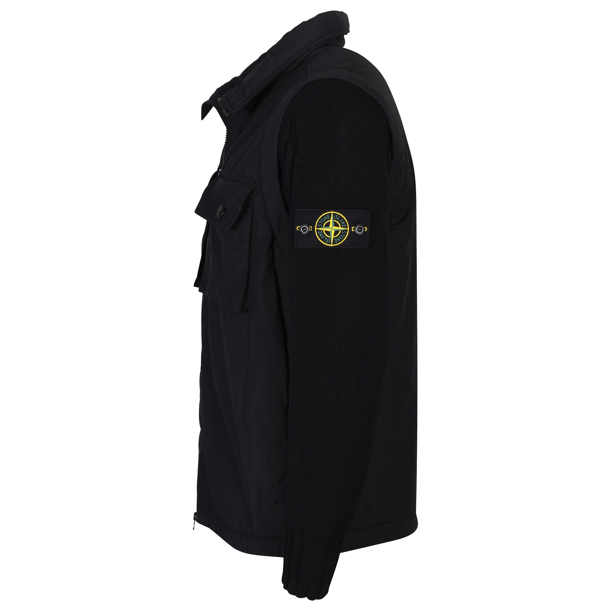 Stone Island Naslan Light Watro with Primaloft Jacket with Removable Arms in Black