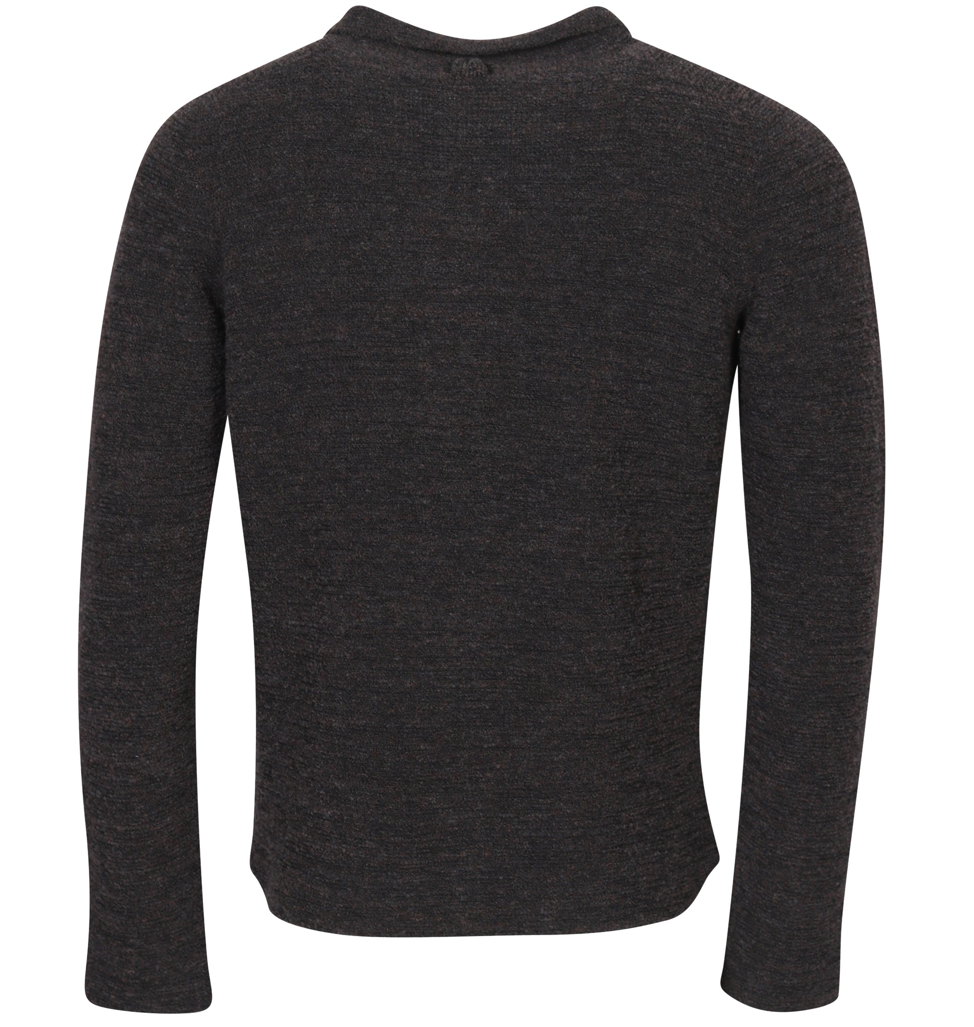 HANNES ROETHER Fluffy Knit Jacket in Brown/Black