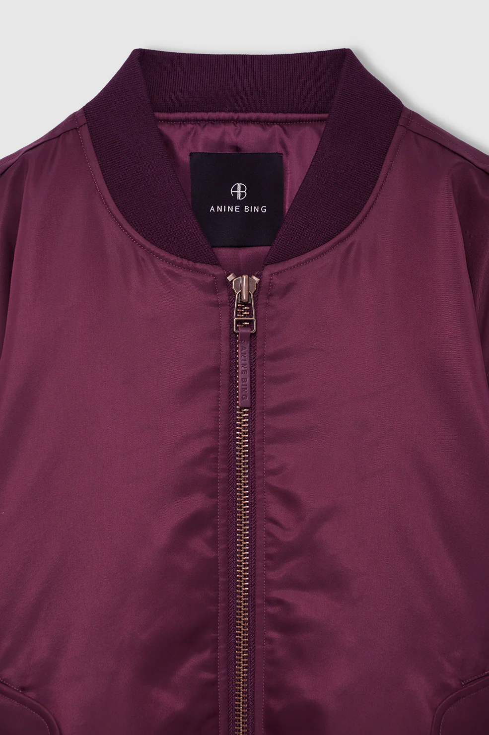 ANINE BING Leon Bomber Jacket in Bordeaux