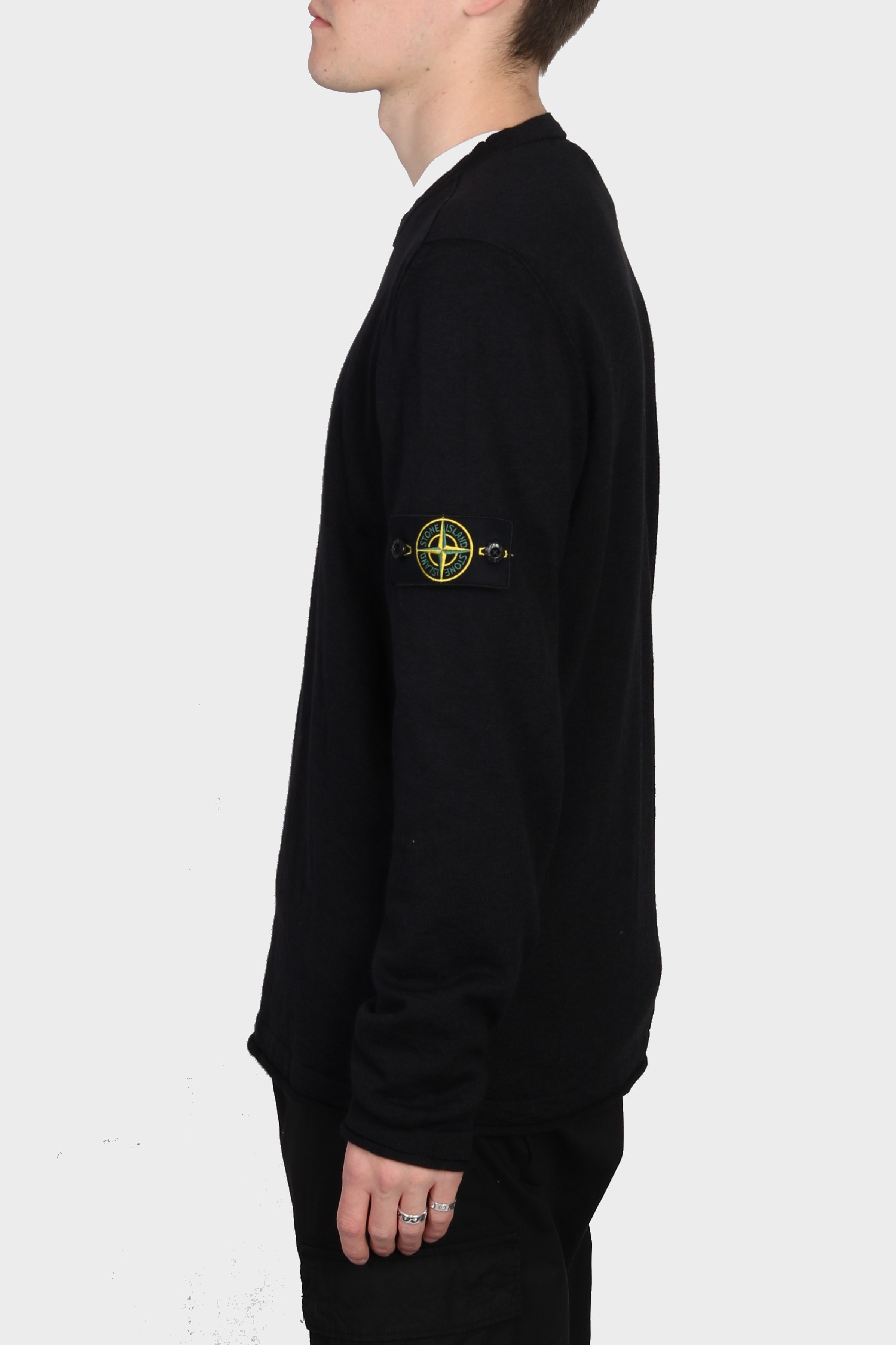 STONE ISLAND Summer Knit Pullover in Black  XL