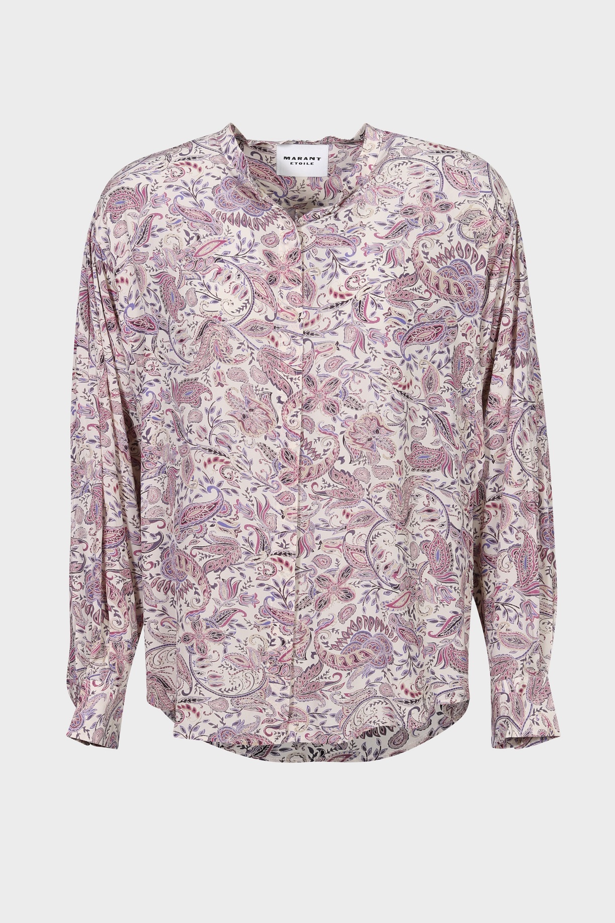 ISABEL MARANT ÉTOILE Catchell Shirt in Ecru/Purple ISABEL MARANT ÉTOILE Catchell Shirt in Ecru/Purple