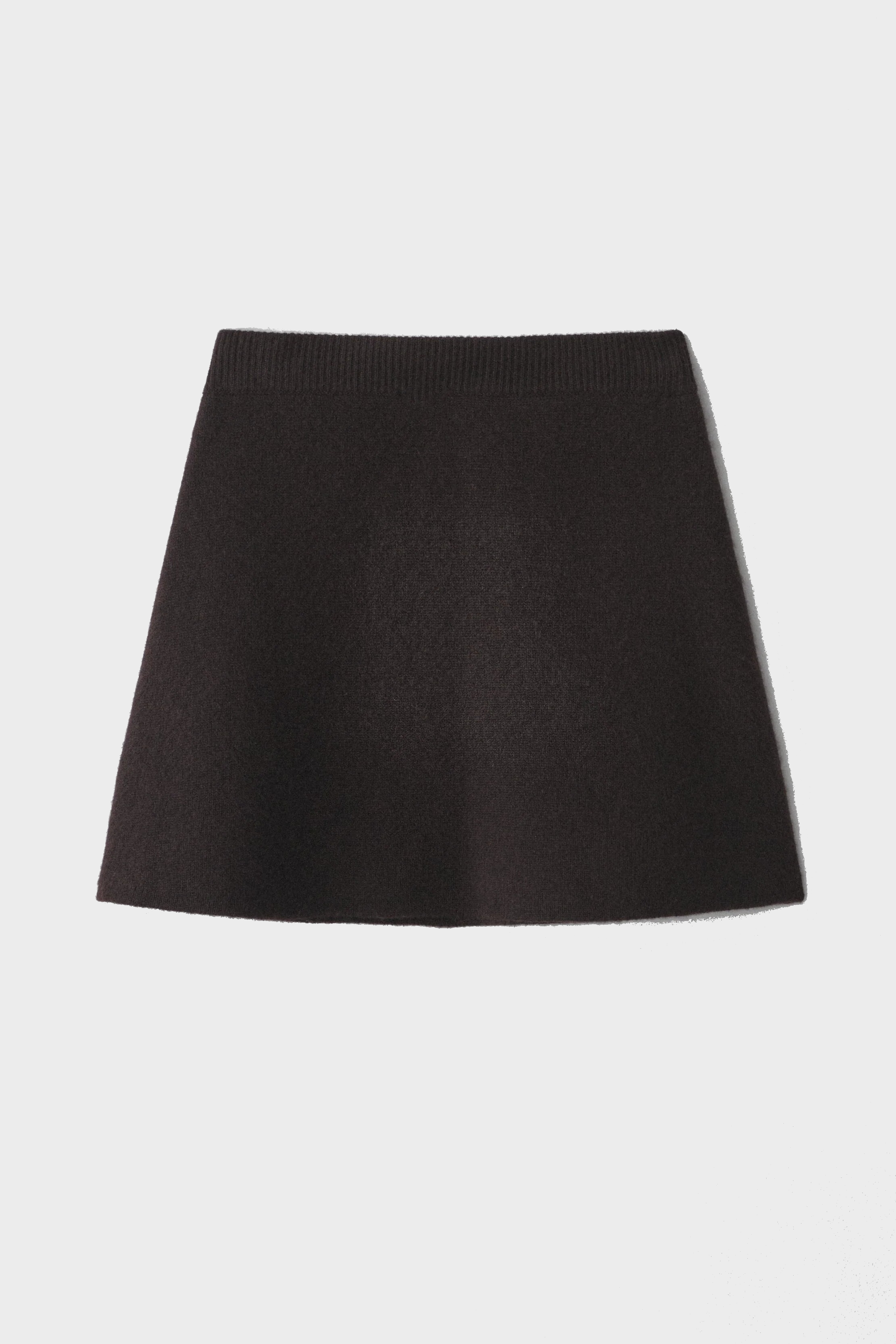 LISA YANG Clare Cashmere Mini Skirt in Dark Oak