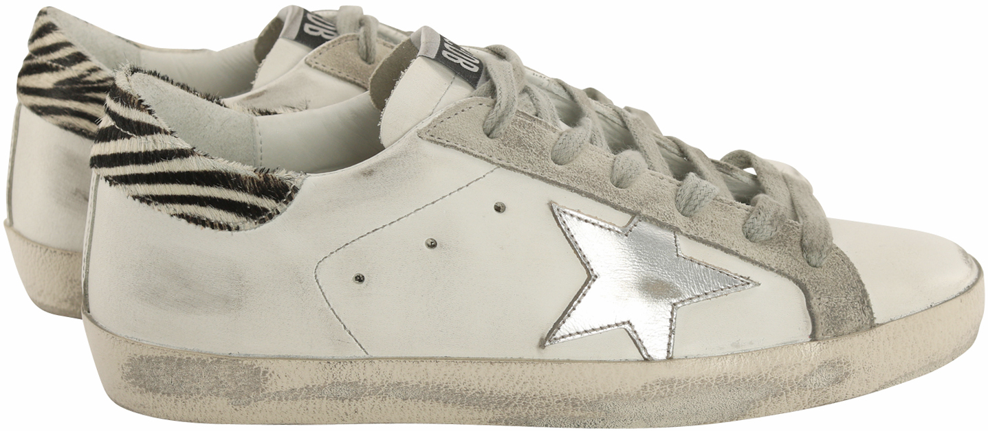 Golden Goose Sneaker Superstar White/Silver/Zebra