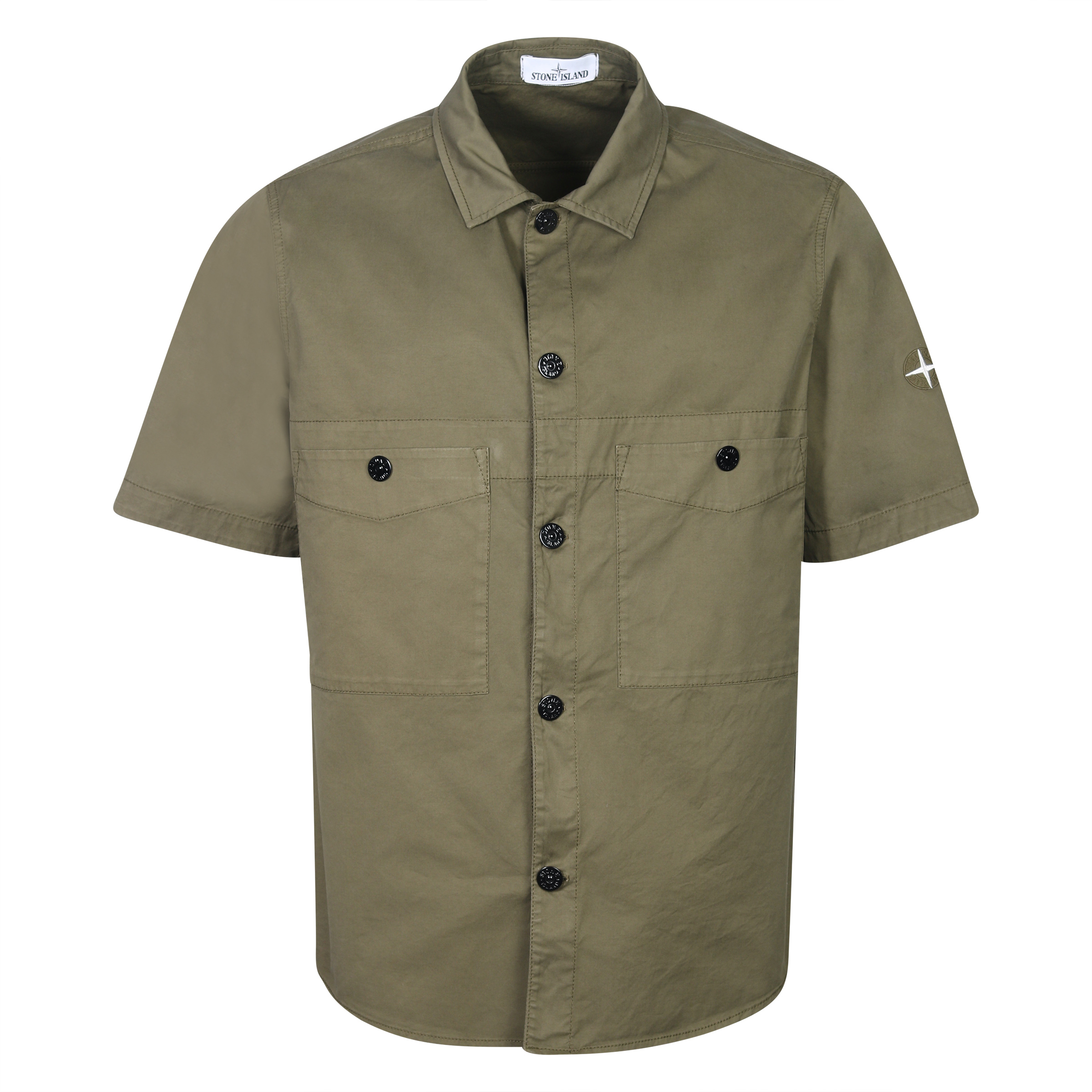 Stone Island Short Sleeve Overshirt Olive