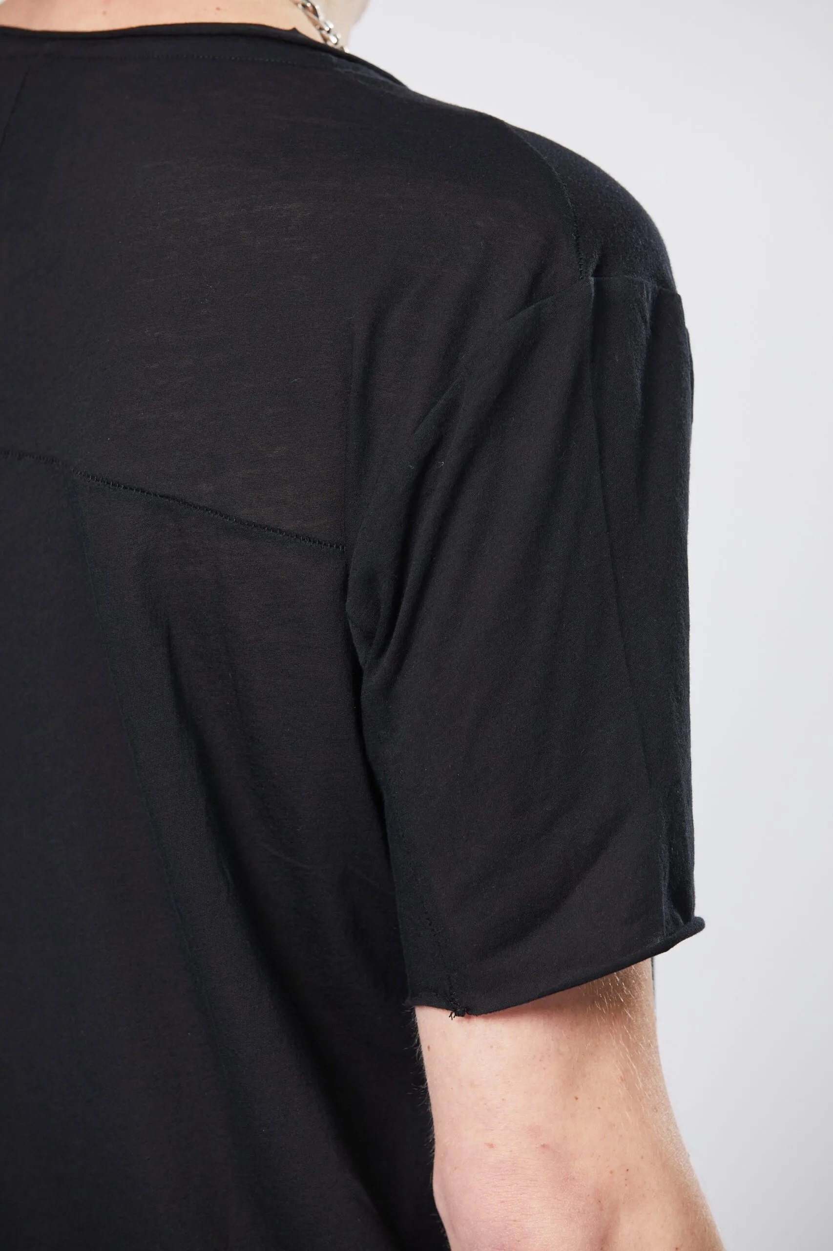 THOM KROM V-Neck T-Shirt in Black XXL