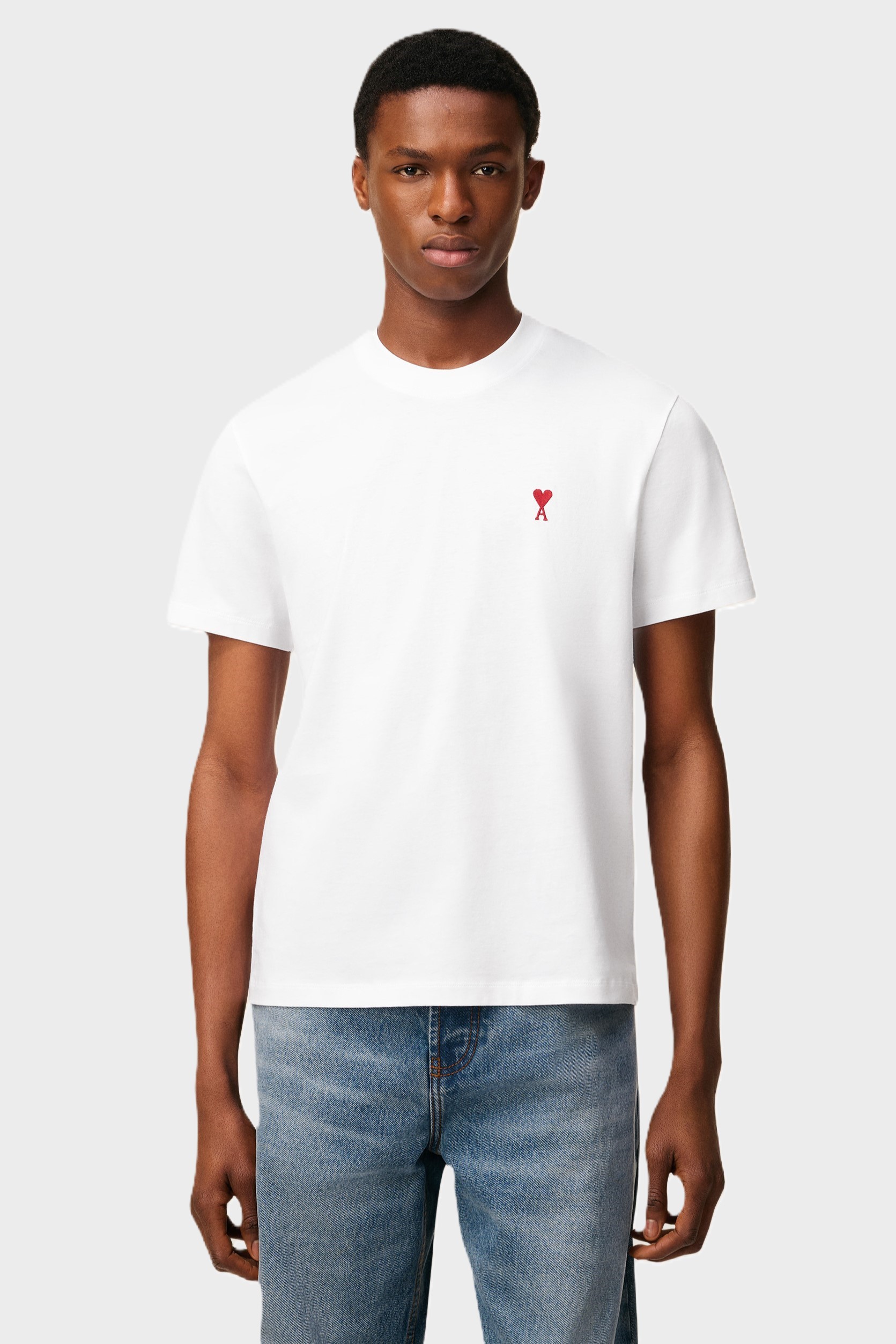 AMI PARIS de Coeur Classic Fit T-Shirt in White
