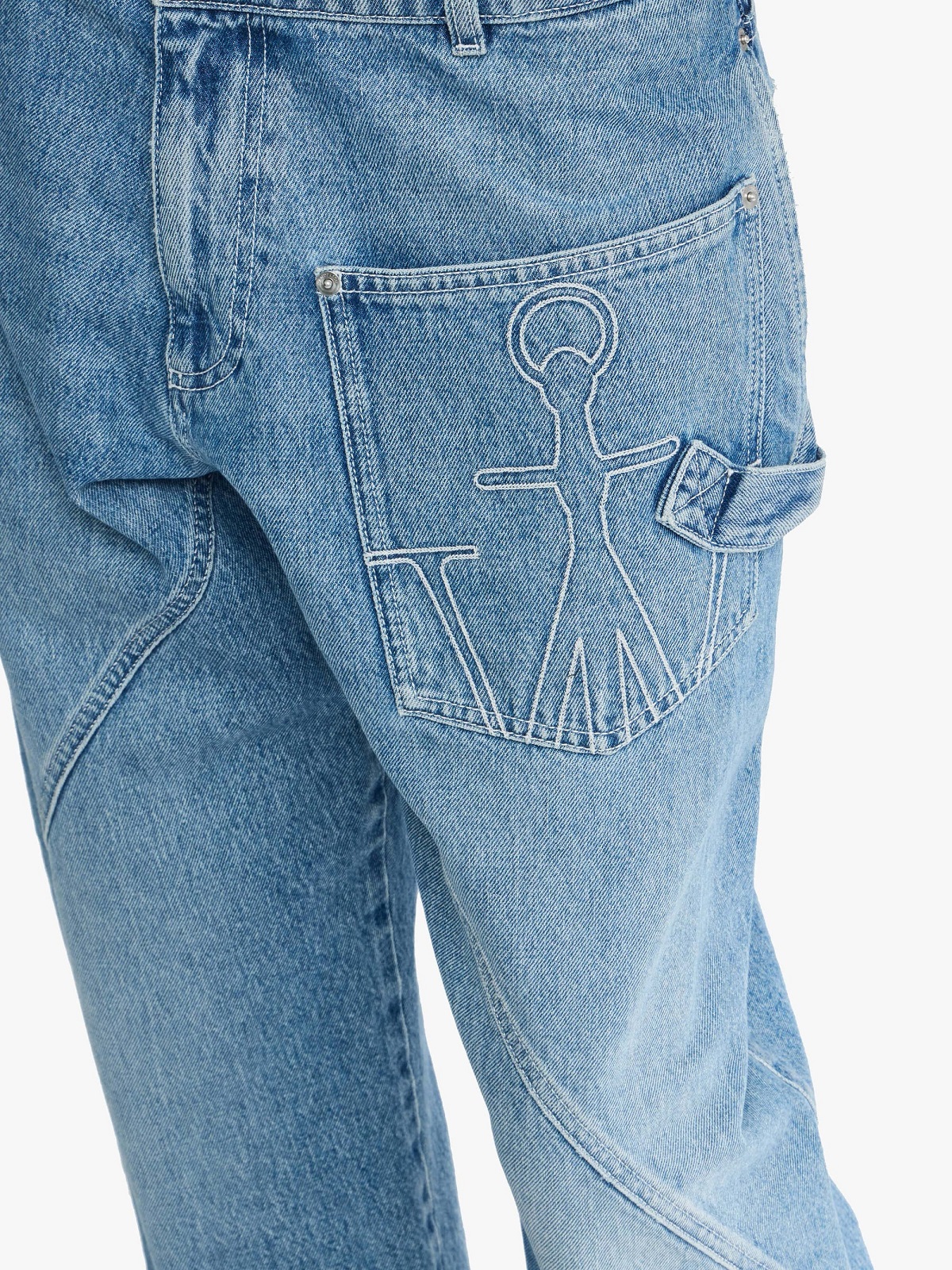JW ANDERSON Twisted Workwear Jeans in Light Blue