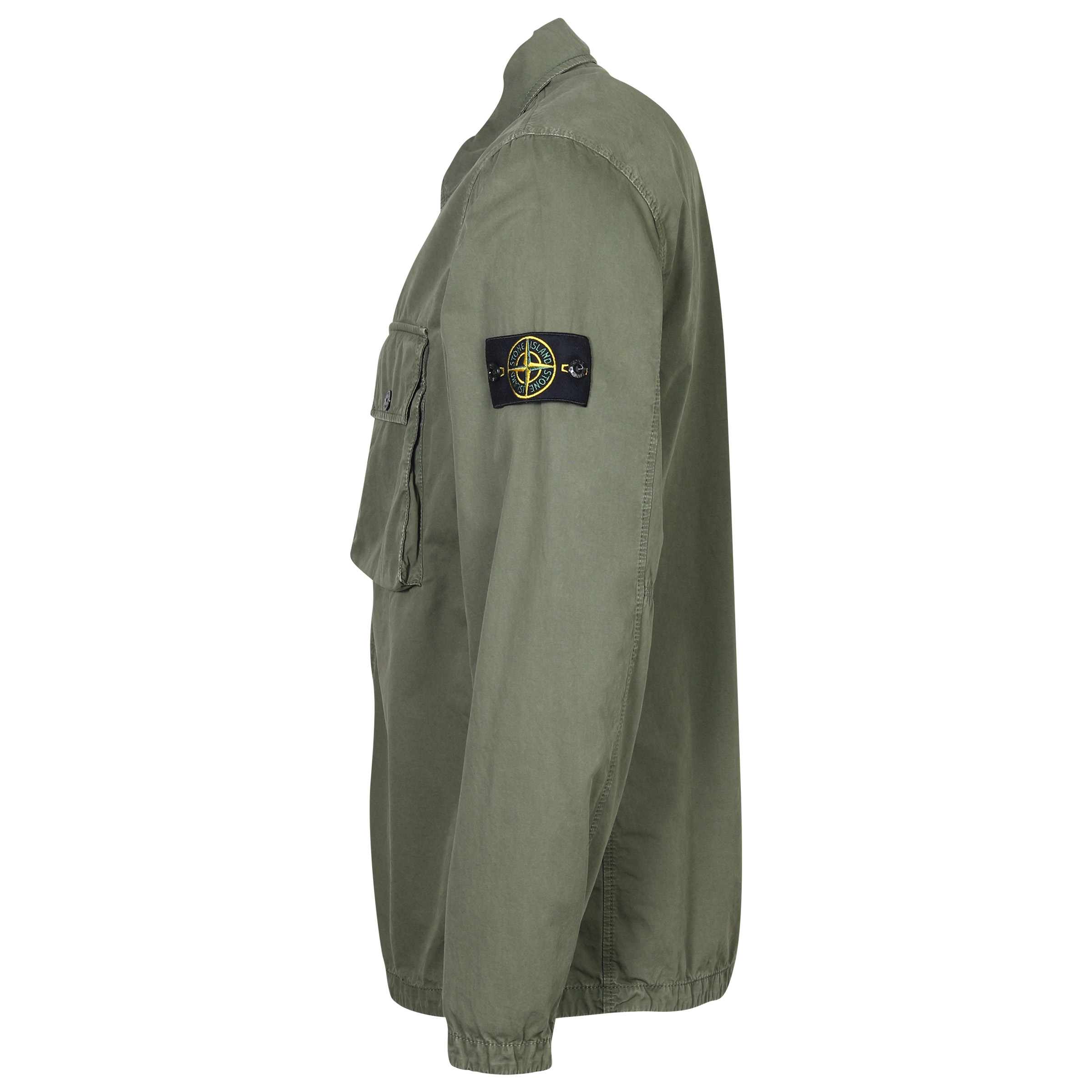 Stone Island Cotton Overshirt Washed Olive