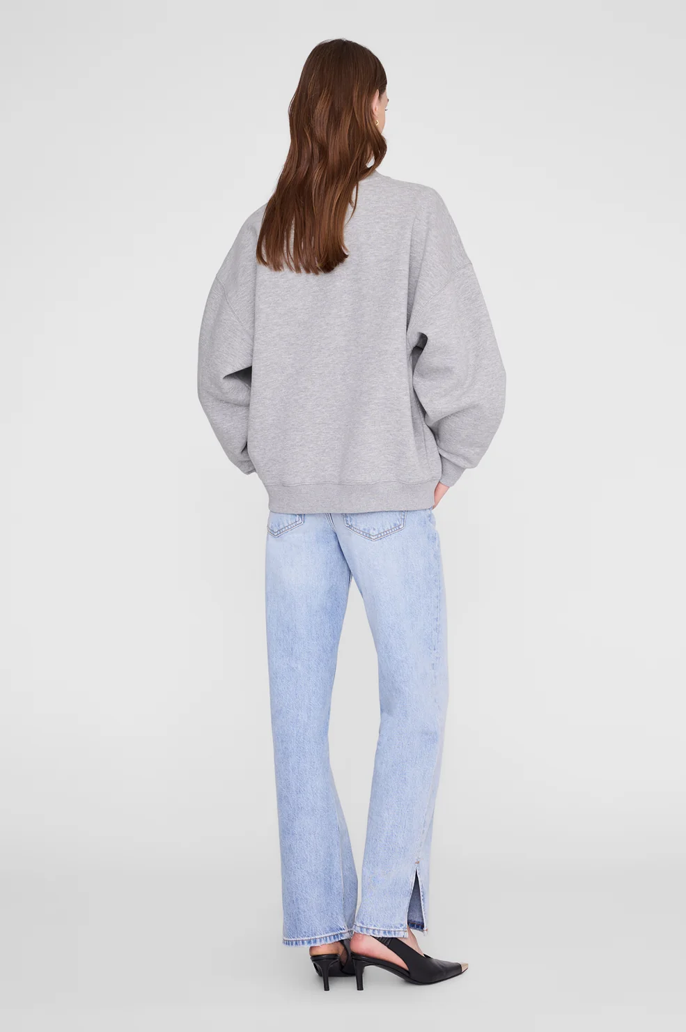 ANINE BING Miles Sweatshirt Collegiate in Grey