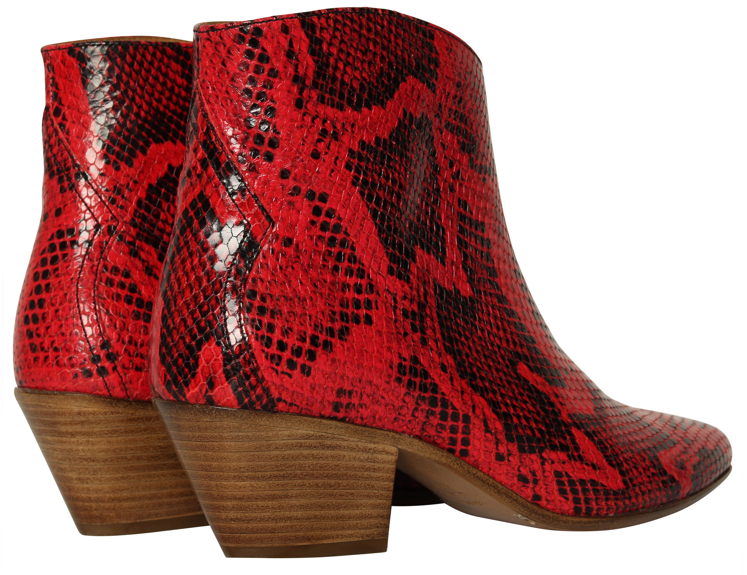 ISABEL MARANT DACKEN BOOTS EXOTIC RED 37